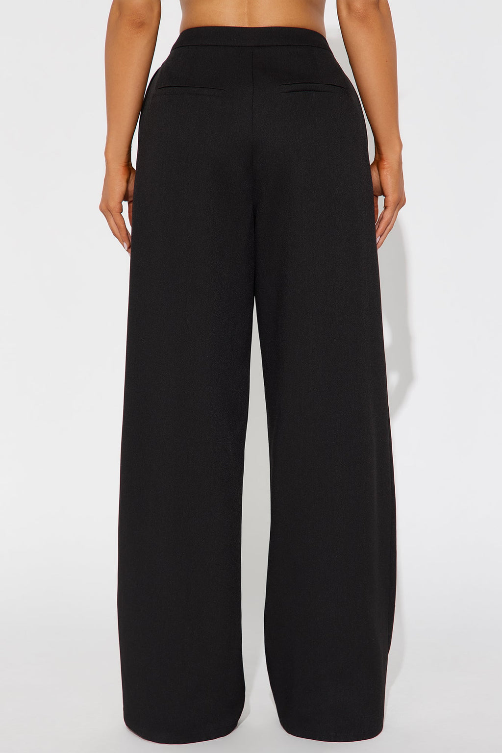Close The Deal Wide Leg Trouser Pant 32″ - Black 