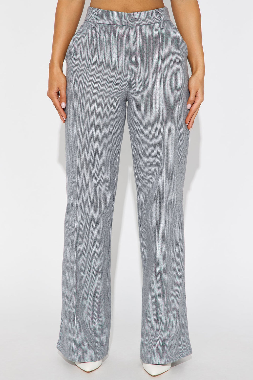 Marlena High Rise Wide Leg Pant 33 - Grey