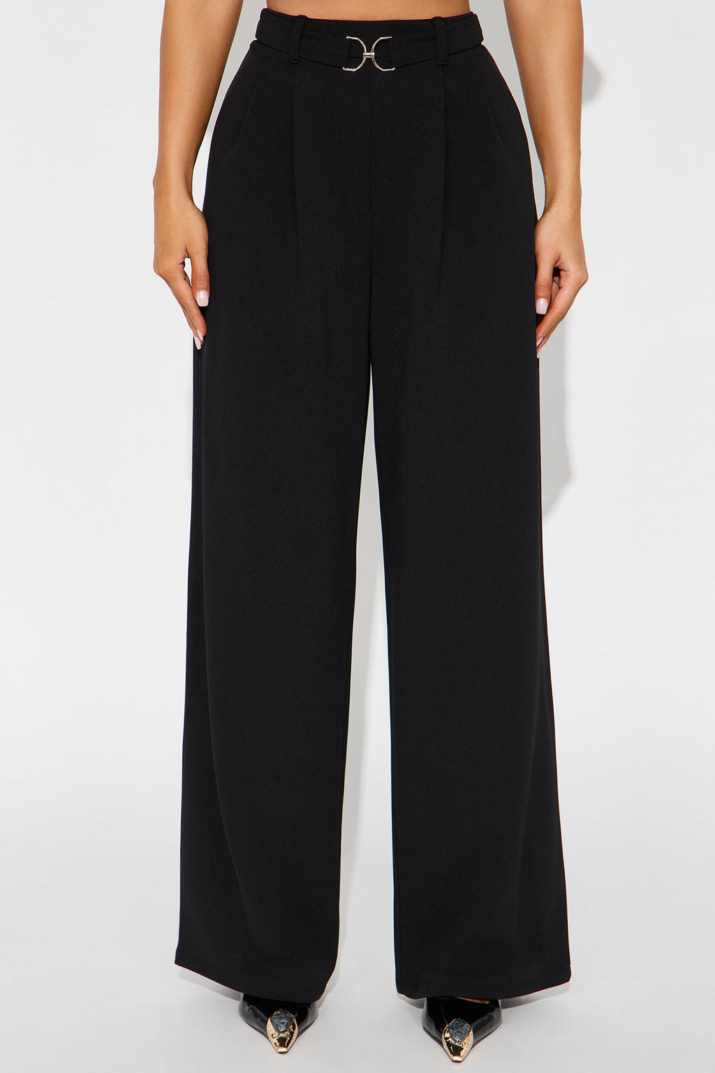 Innocent Promise Crepe Knit Wide Leg Pant 31 - Black 