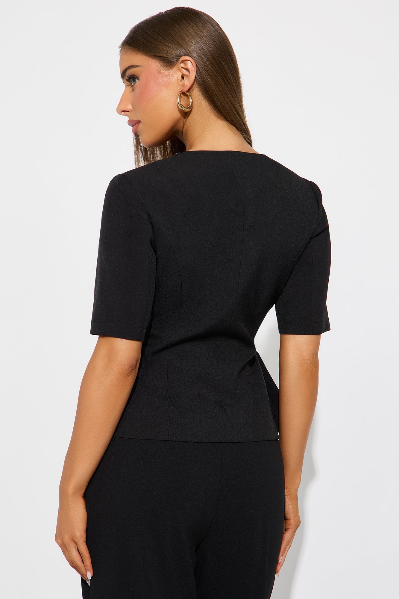 Gentle Mind Hardware Blouse Top - Black
