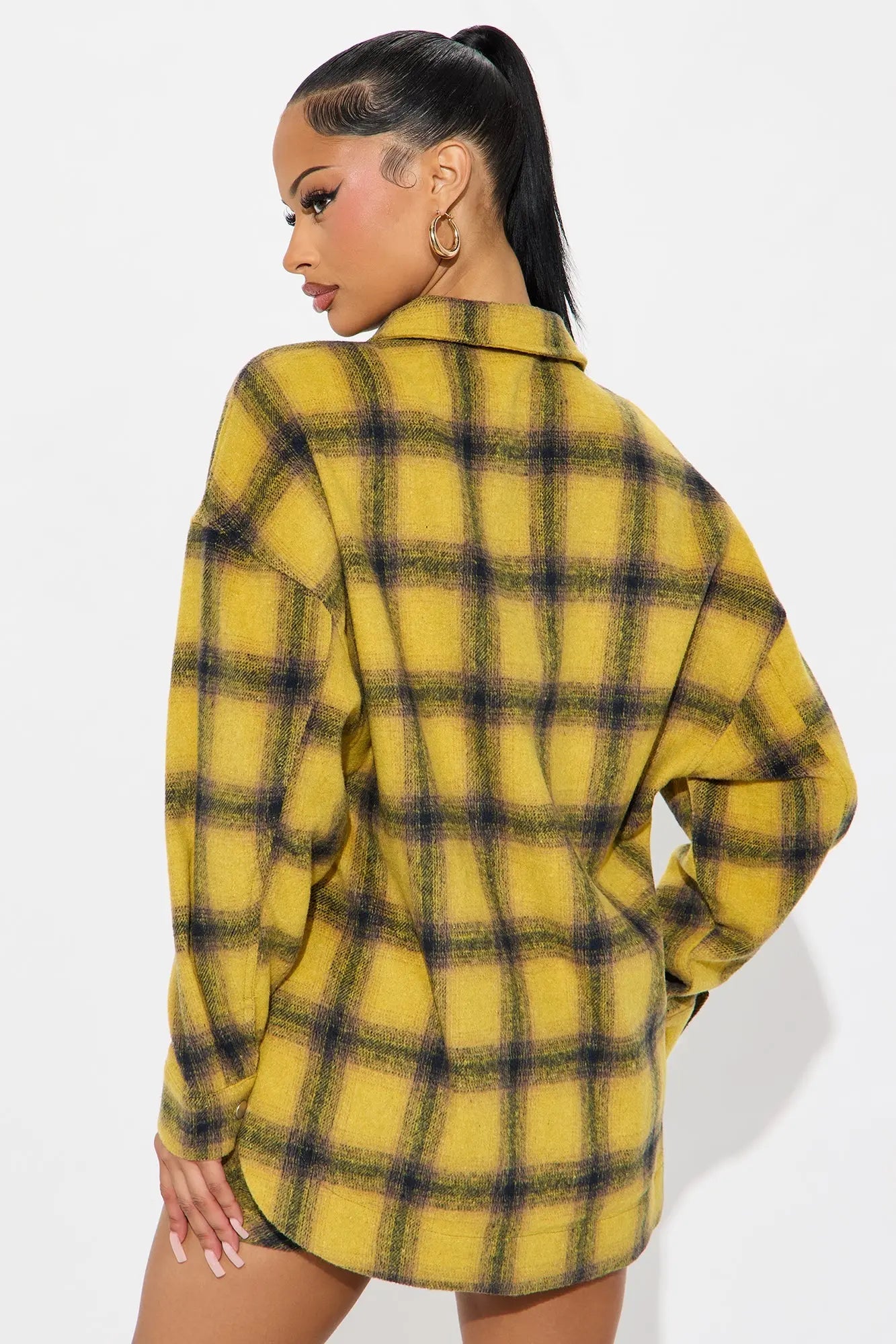 Preppy Princess Plaid Skirt Set - Yellow/combo 