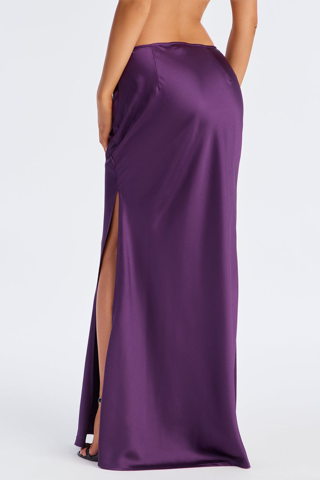 Love Like This Satin Maxi Skirt - Plum