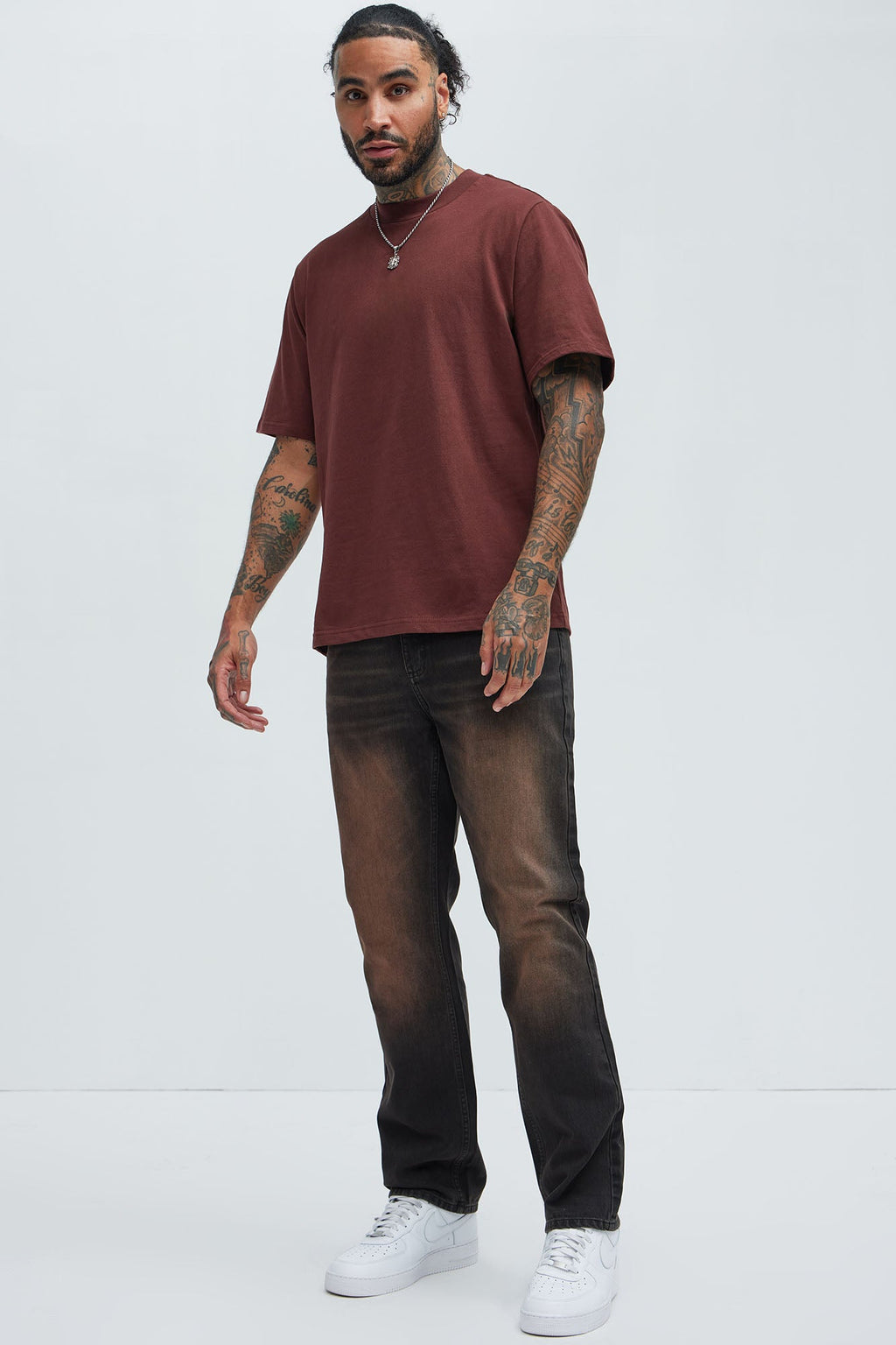 Oversized Heavyweight Tee 240GSM - Burgundy