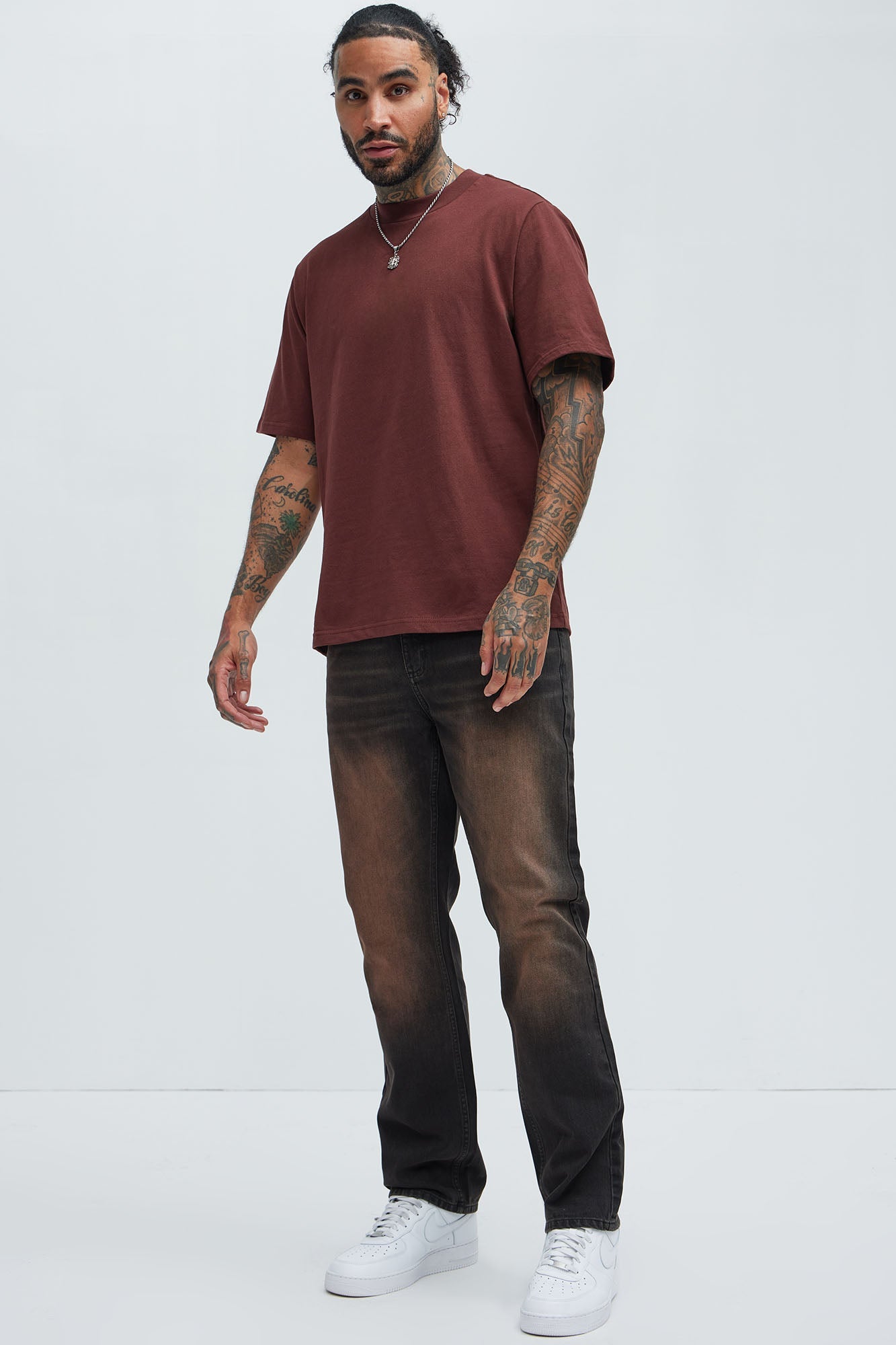 Oversized Heavyweight Tee 240GSM - Burgundy