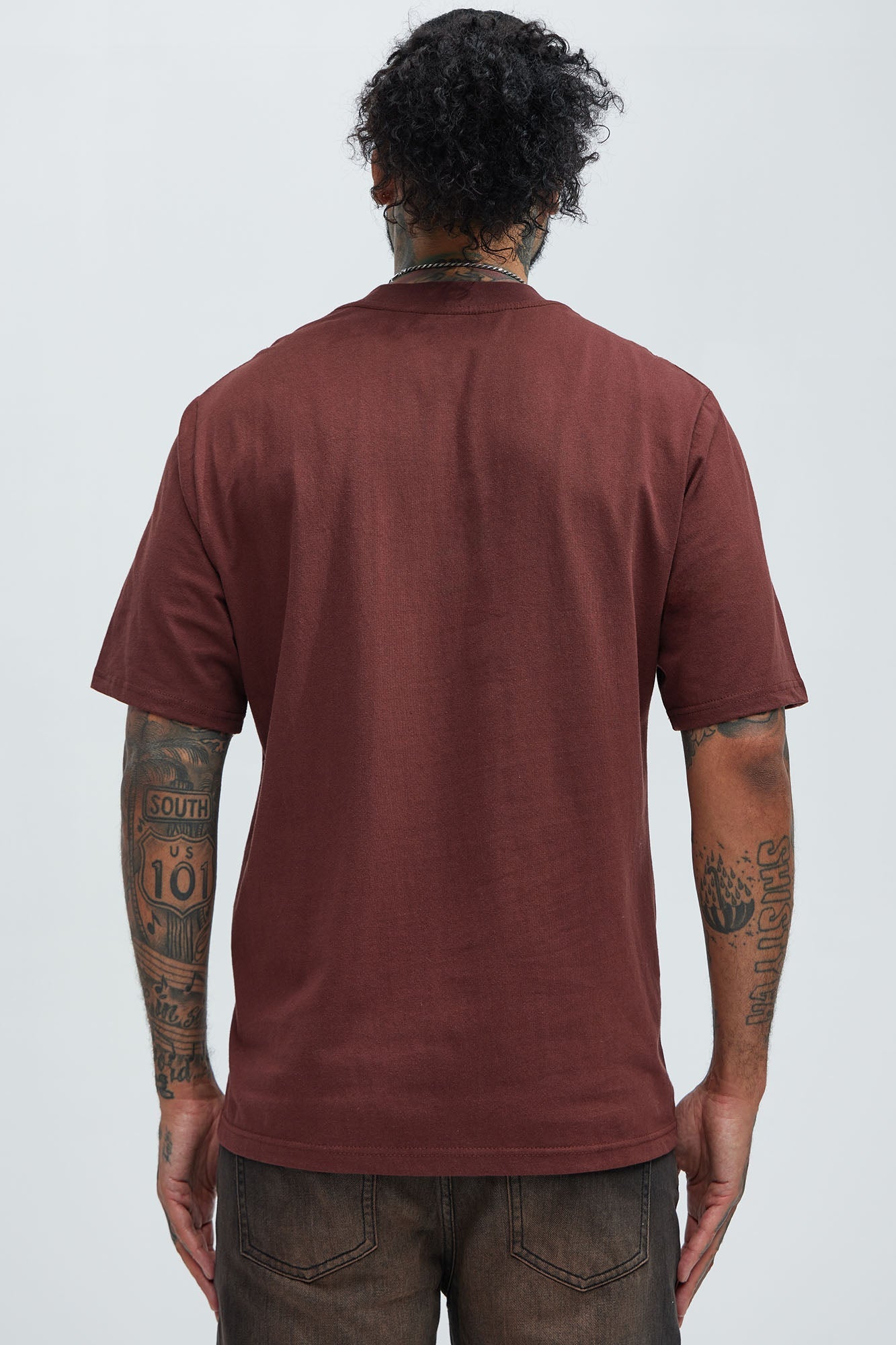 Oversized Heavyweight Tee 240GSM - Burgundy