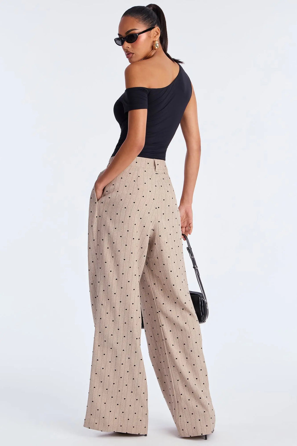 Hold Your Heart Pinstripe Trouser Pant 33″ - Taupe 
