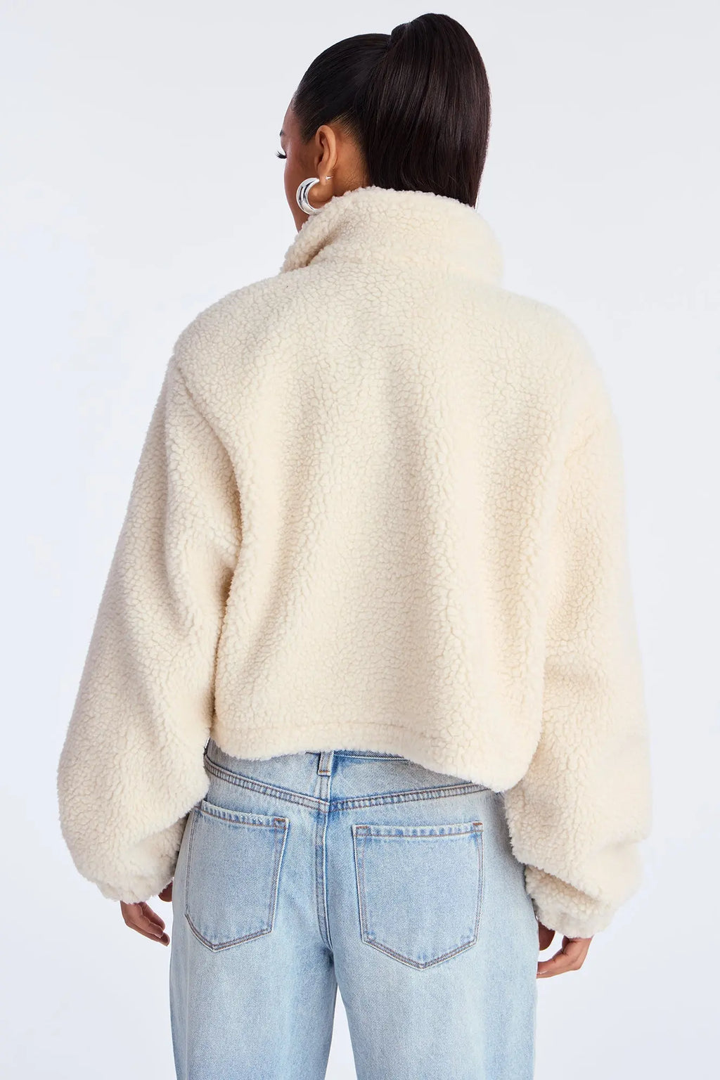 Cozy Cove Faux Sherpa Coat - Cream/combo 
