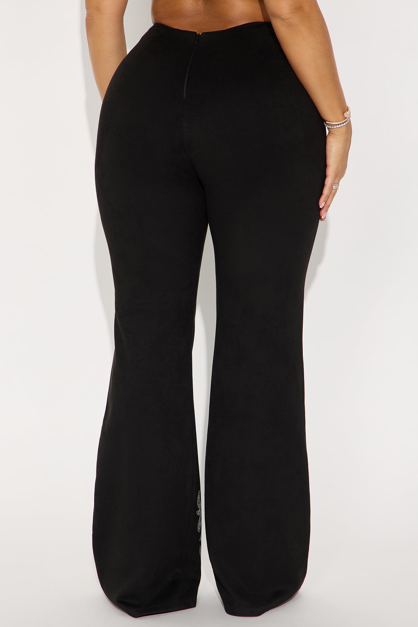Southern Charm Faux Suede Flare Pant - Black
