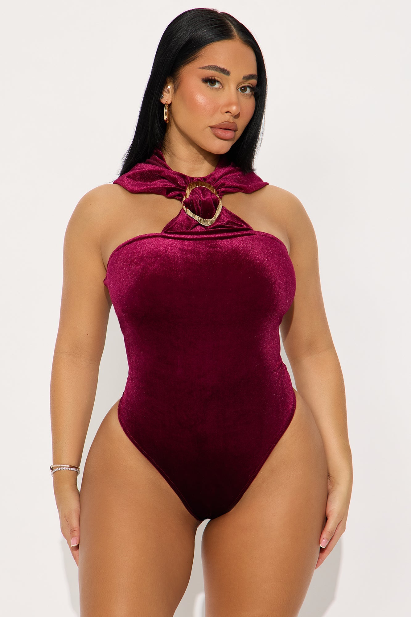 Amelia Velvet Hooded Legging Set - Plum