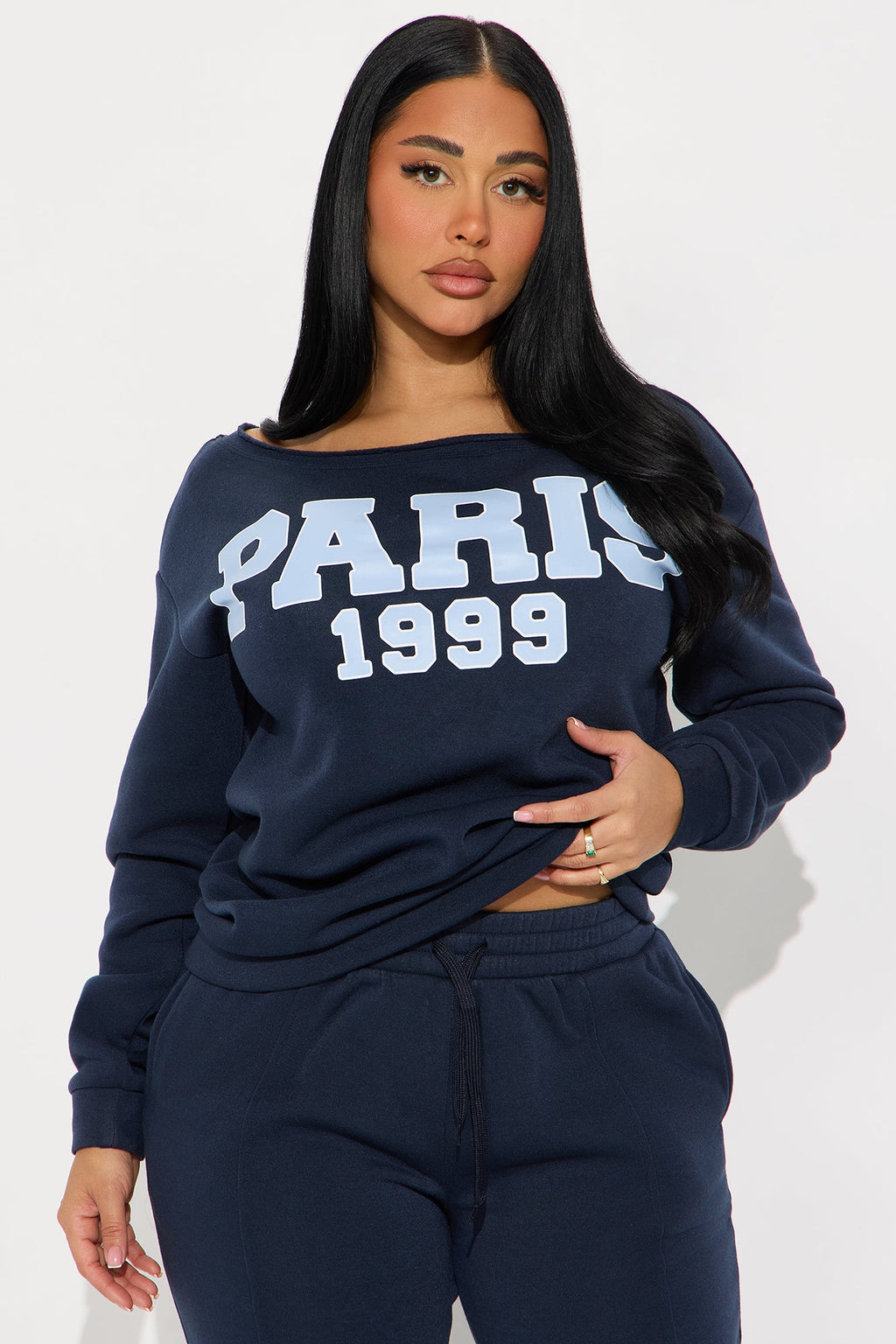 Paris 1999 Fleece Jogger Set - Navy