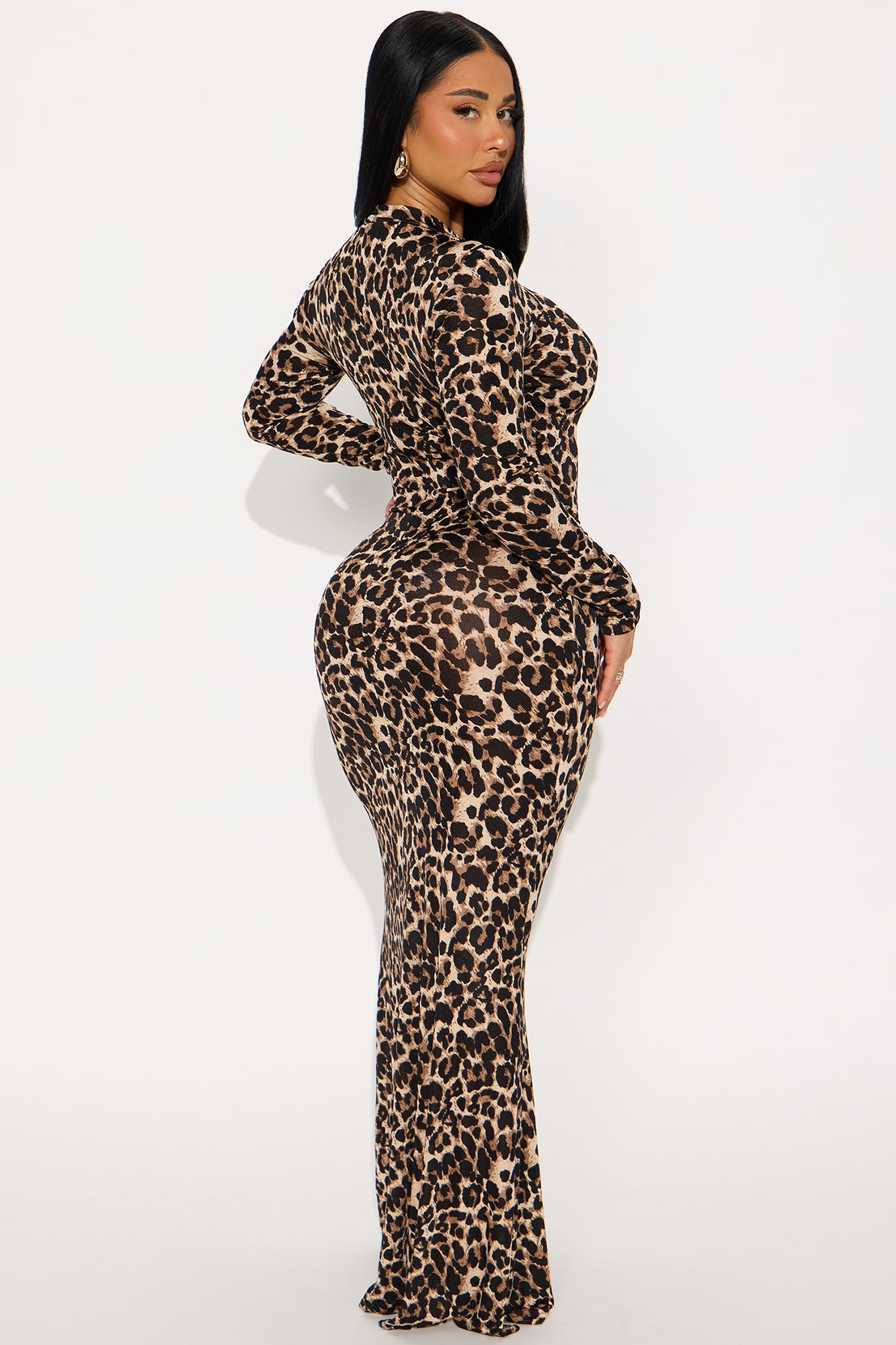 Modestly Wild Maxi Dress - Leopard