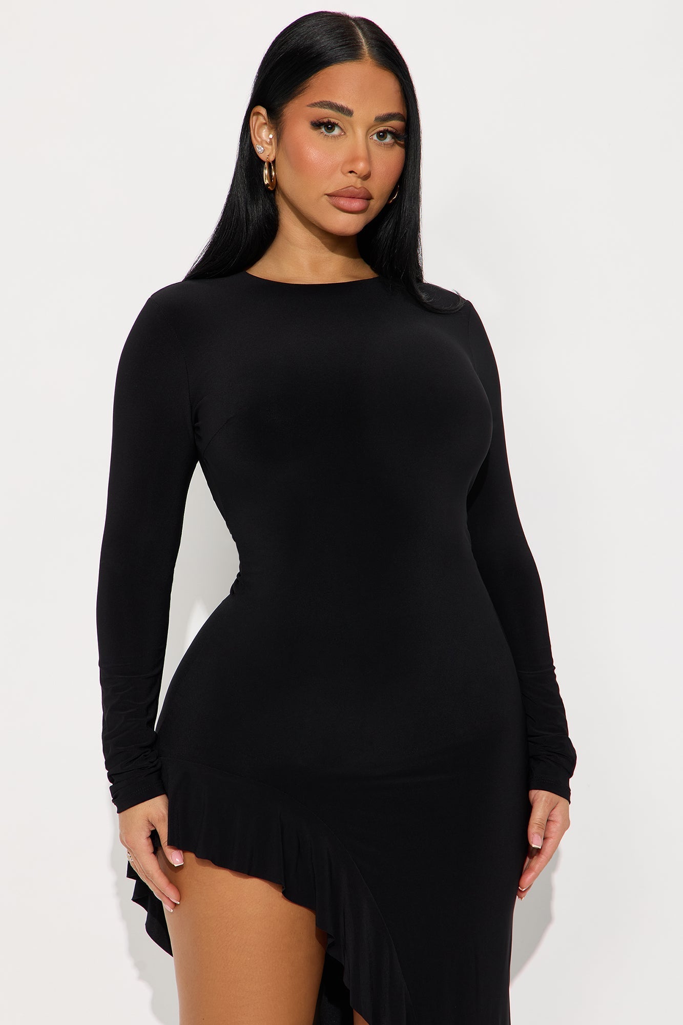 Lose Yourself Backless Maxi Dress - Black 