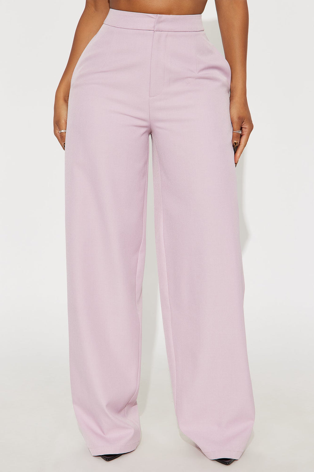 Close The Deal Wide Leg Trouser Pant 33″ - Pink 