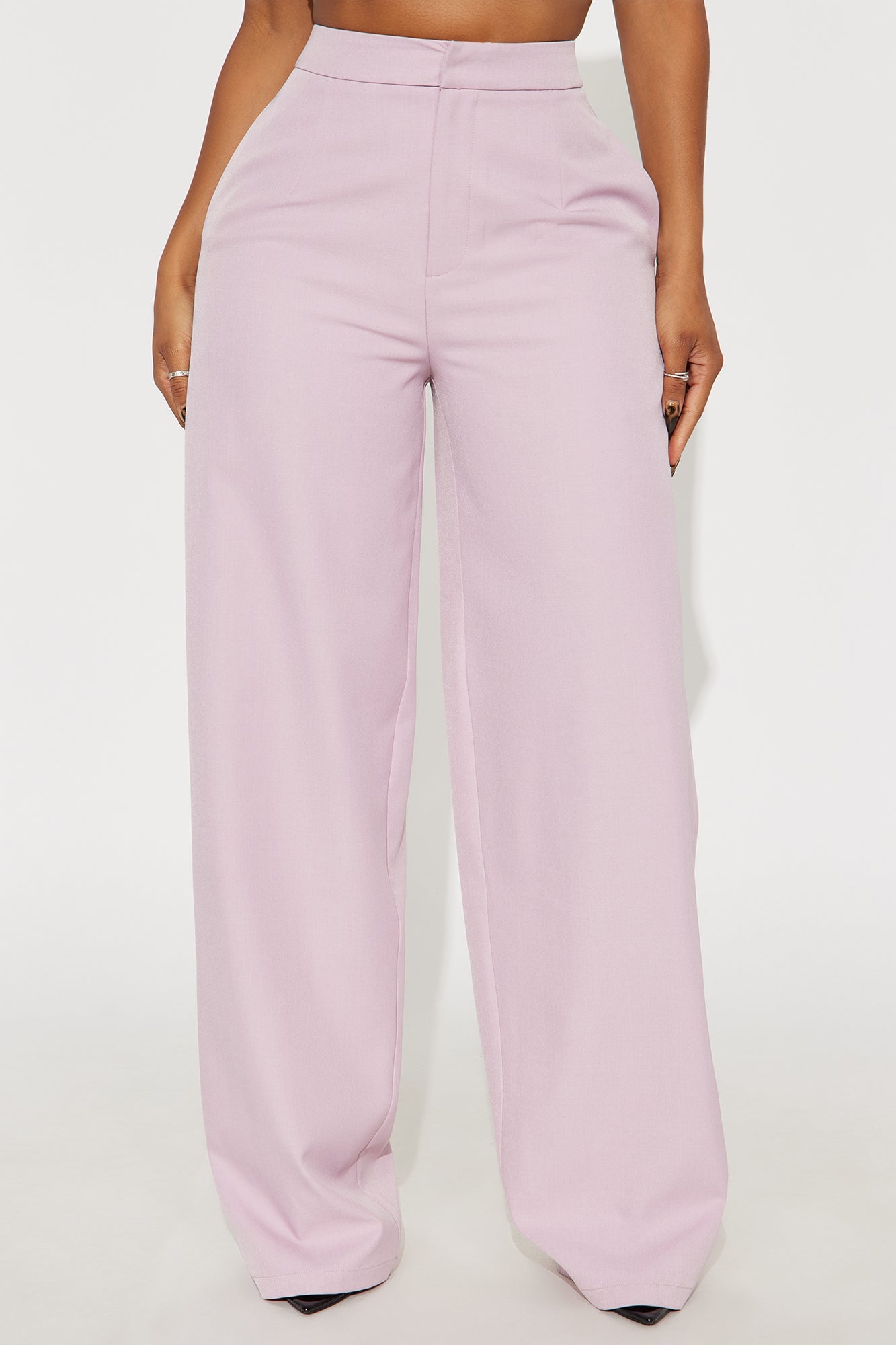 Close The Deal Wide Leg Trouser Pant 33″ - Pink 