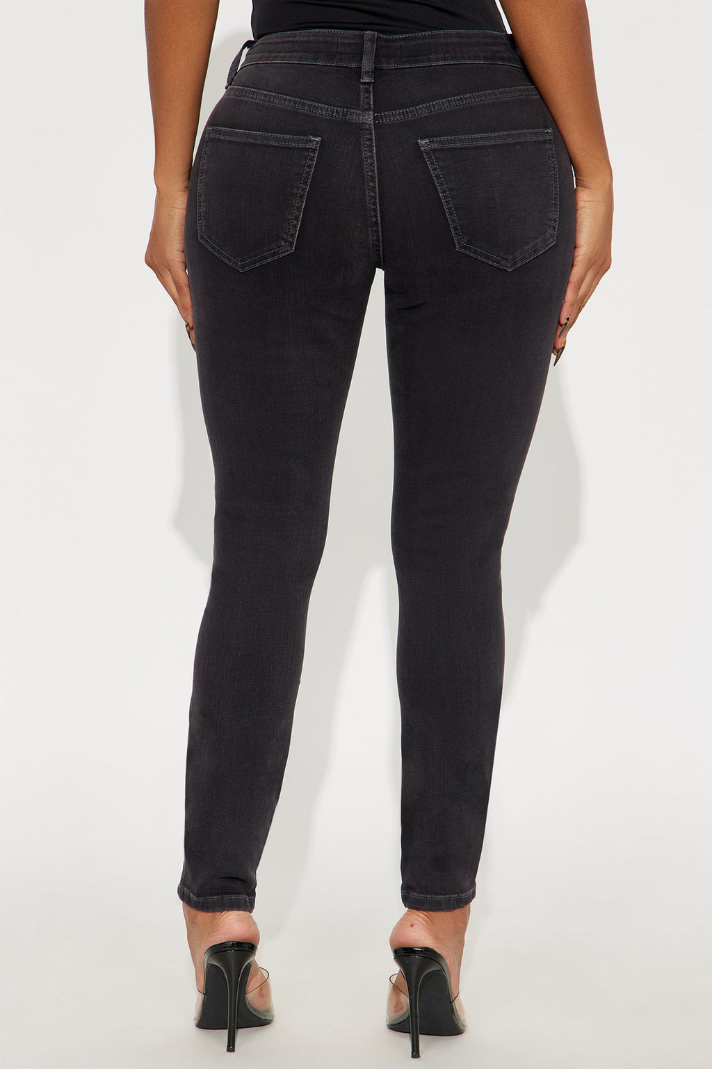 Handle Me Low Rise Skinny Jeans - Black
