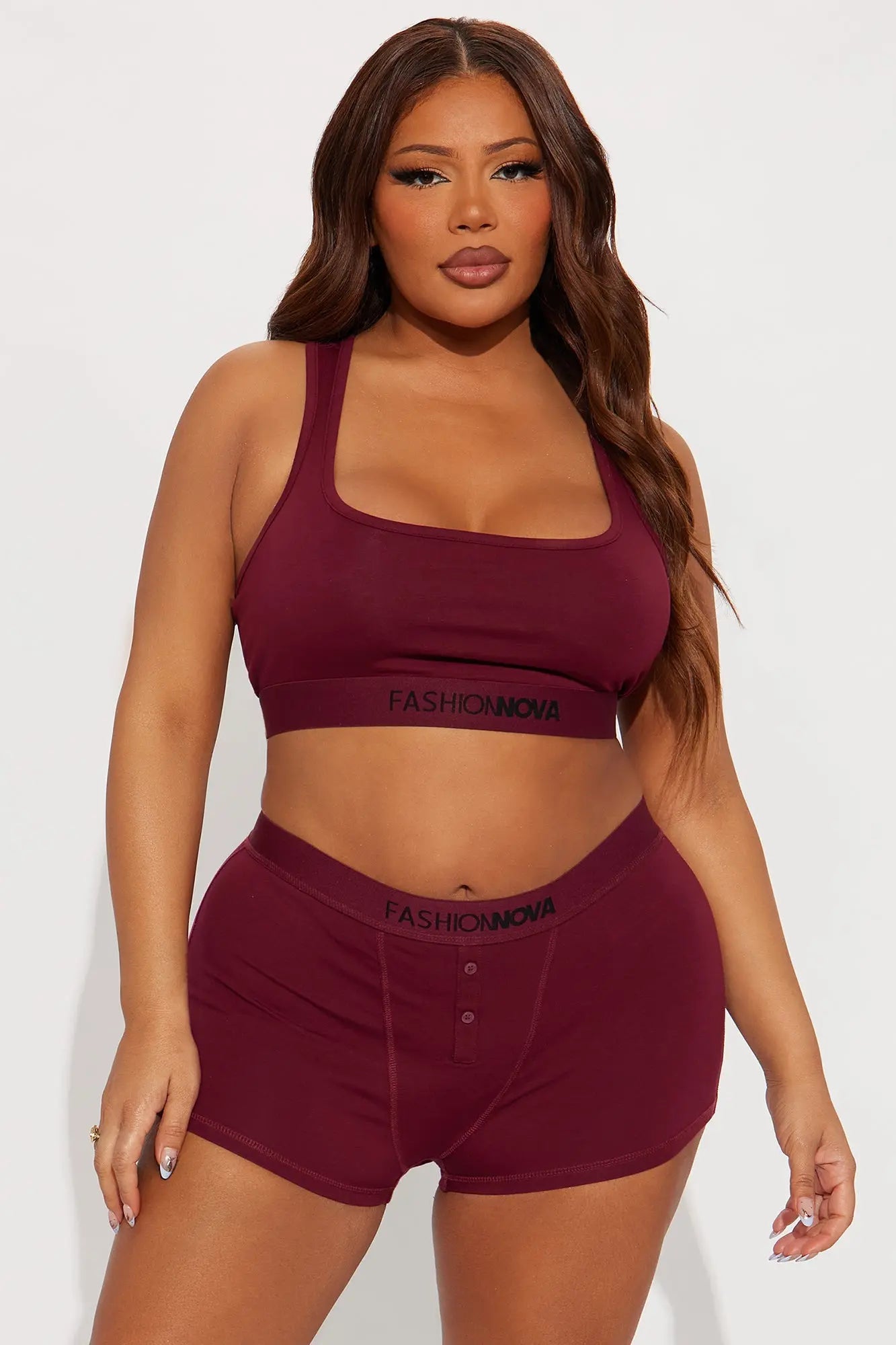 FN Mood Cotton Boyshort - Wine 
