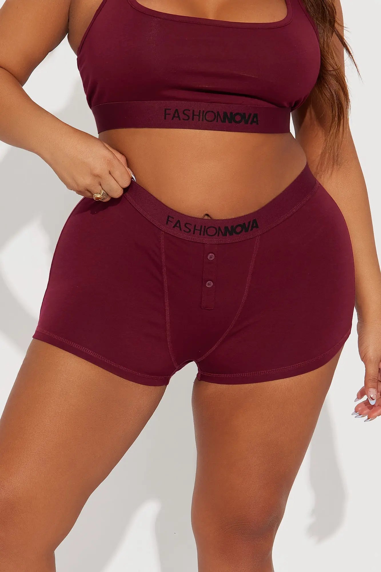 FN Mood Cotton Boyshort - Wine 