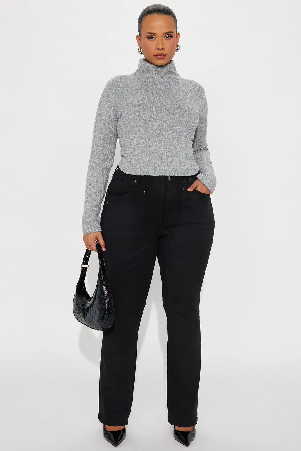 Headed West Straight Leg Pant - Black 