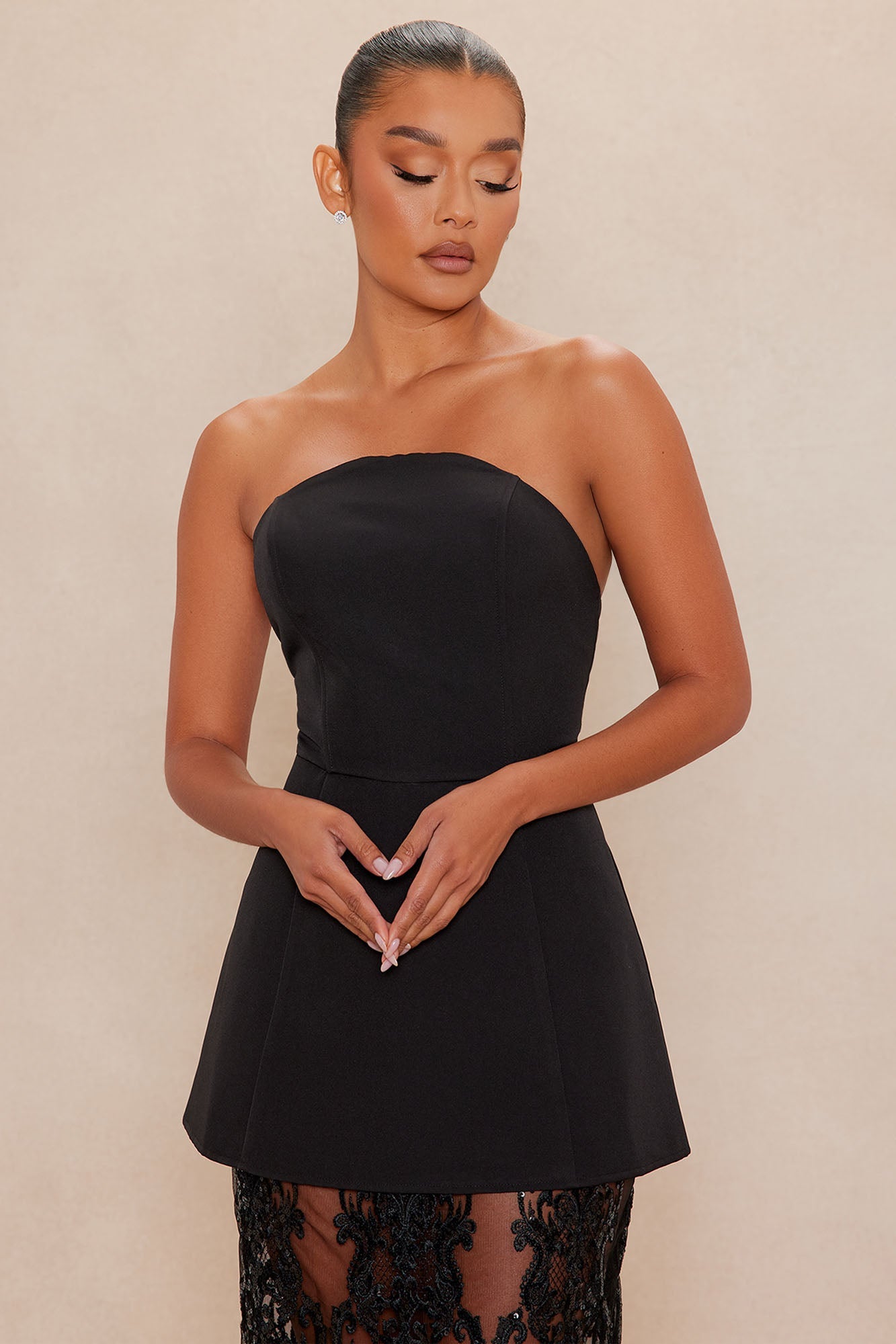 Sarah Embroidered Maxi Dress - Black 