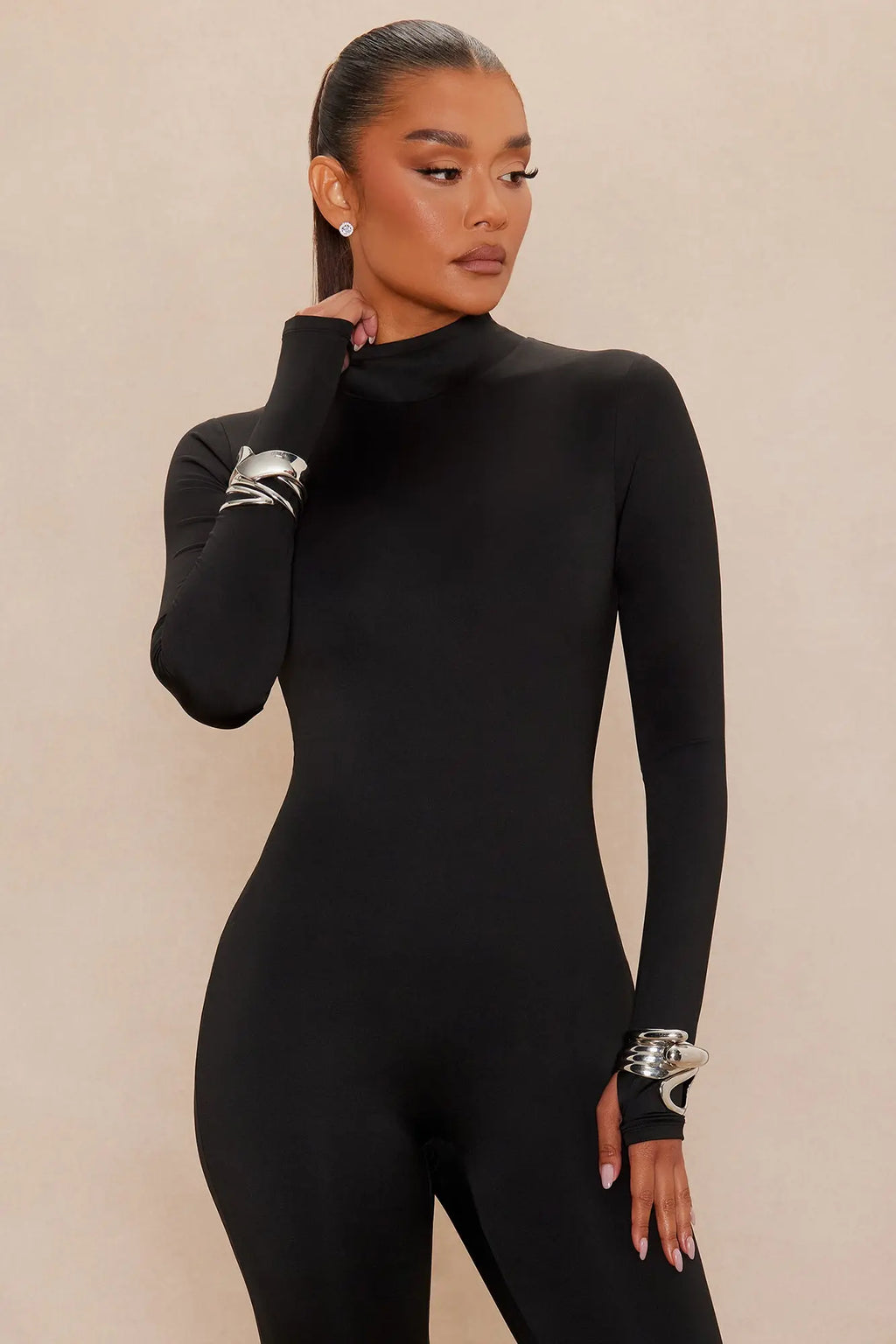 Kyra Double Layered Jumpsuit - Black 