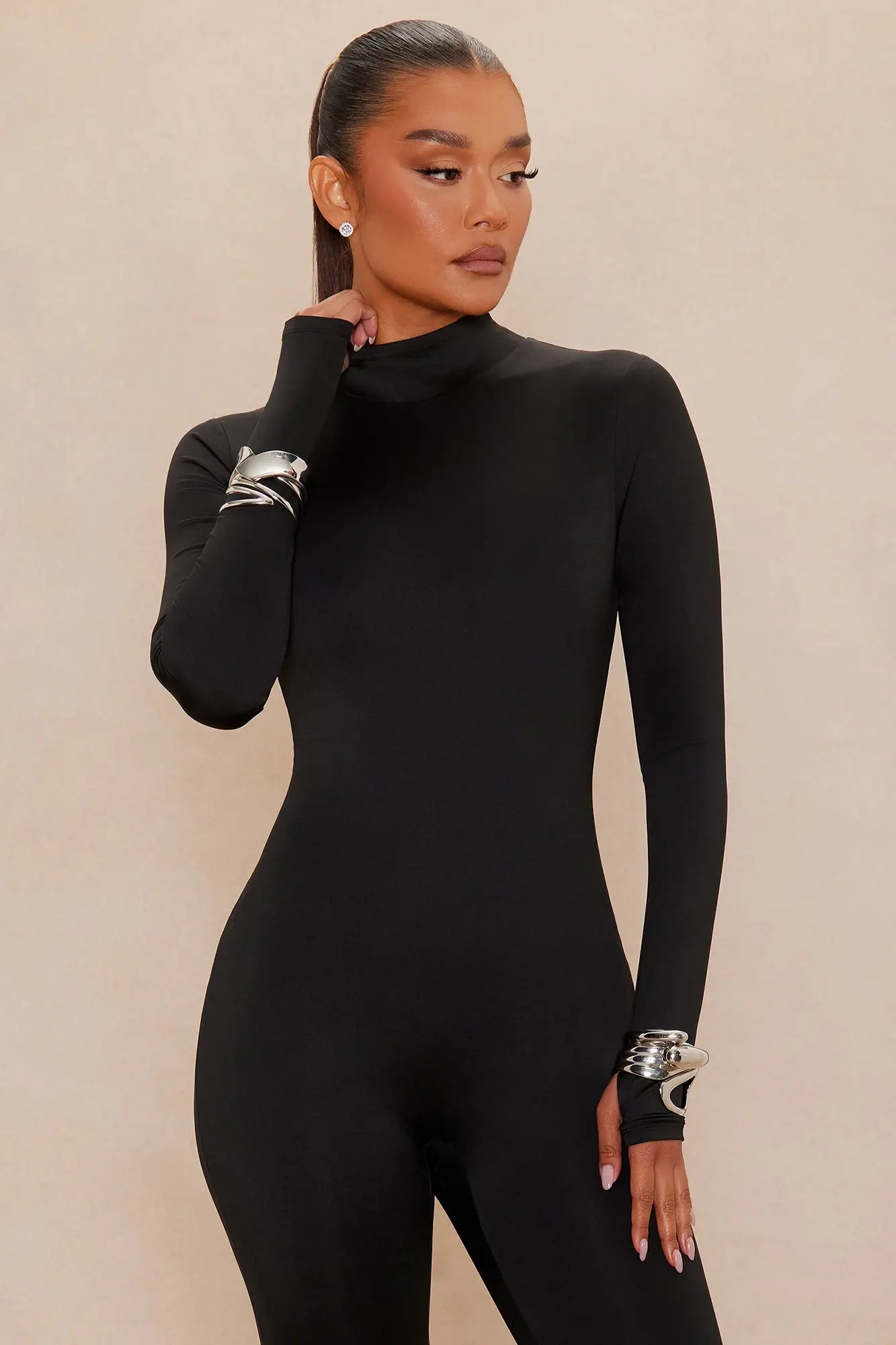 Kyra Double Layered Jumpsuit - Black 