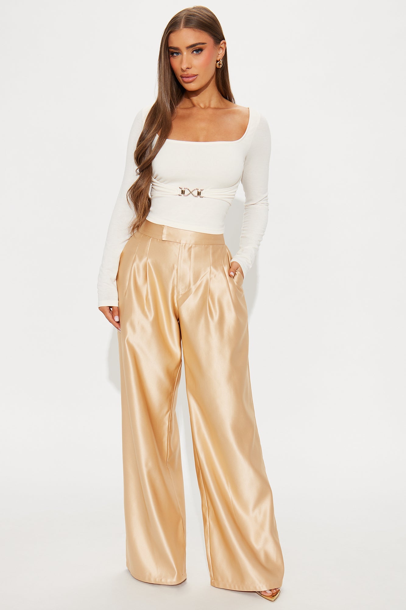 Cece Long Sleeve Top - Ivory