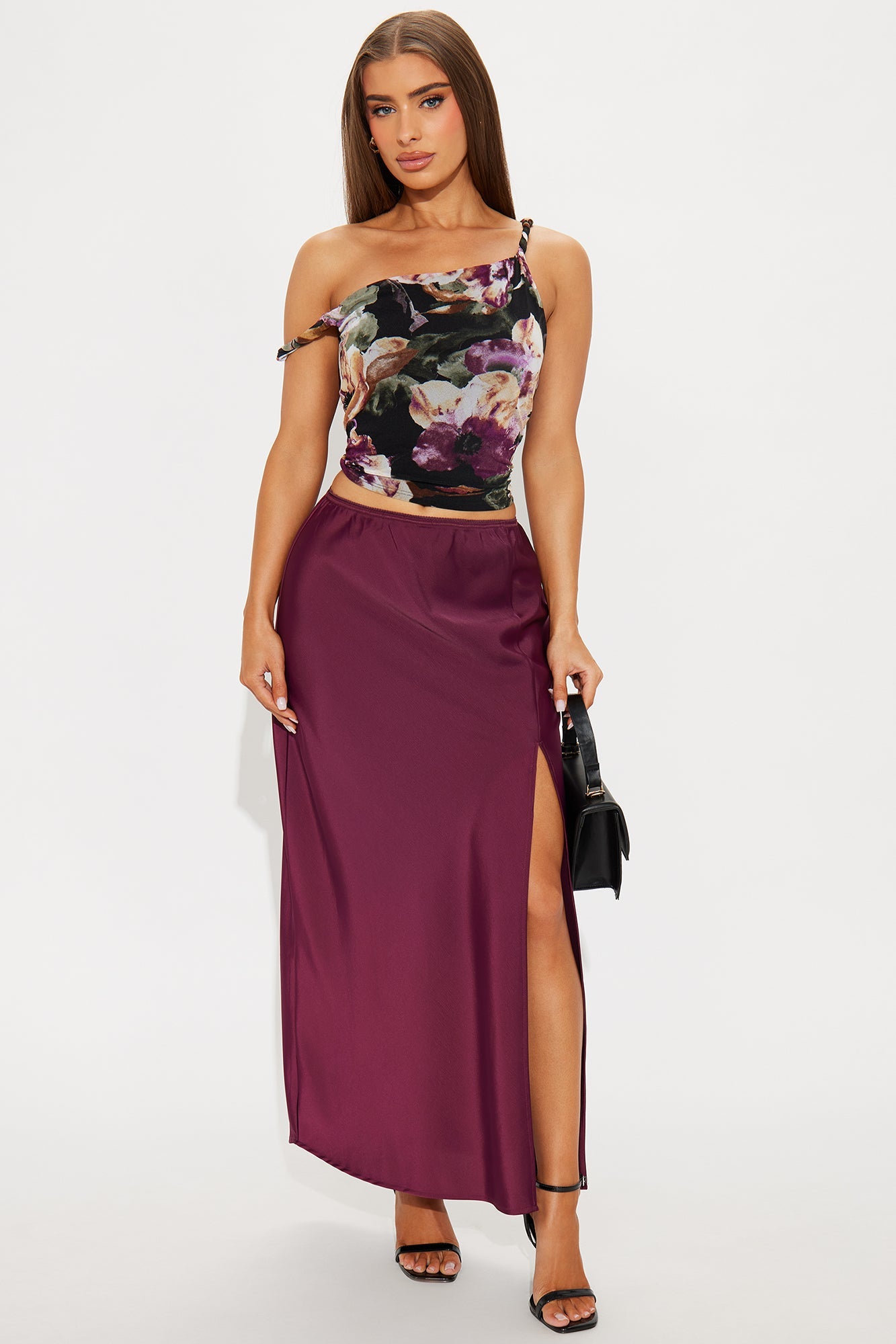 Floria Mesh Off Shoulder Top - Black/combo