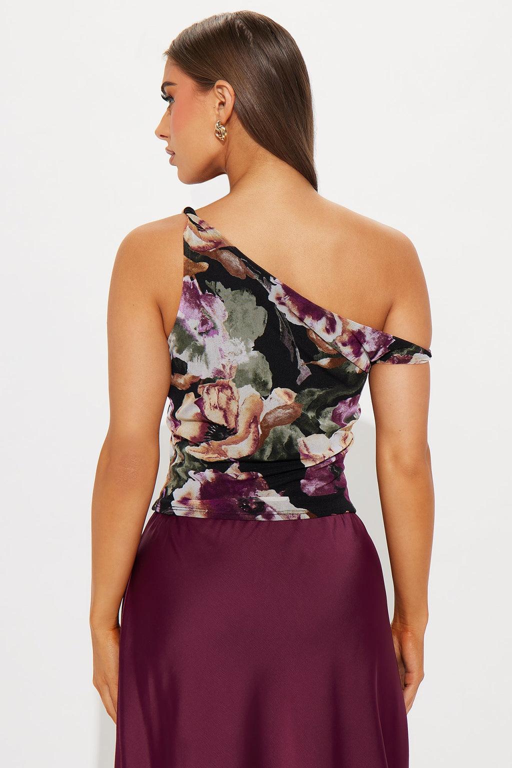 Floria Mesh Off Shoulder Top - Black/combo