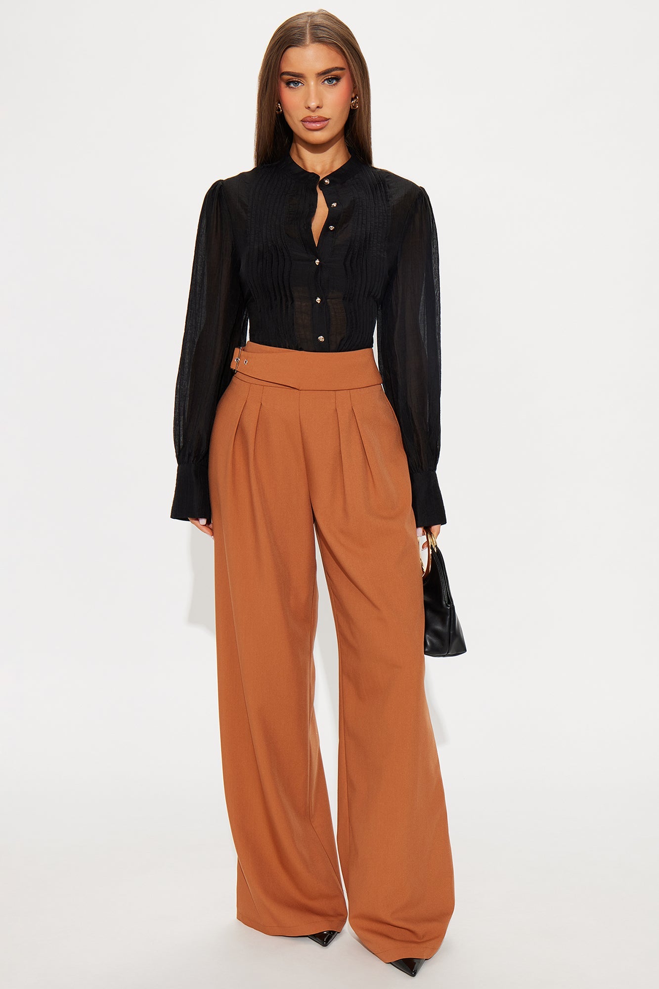 Different Standards Wide Leg Trouser Pant - Rust