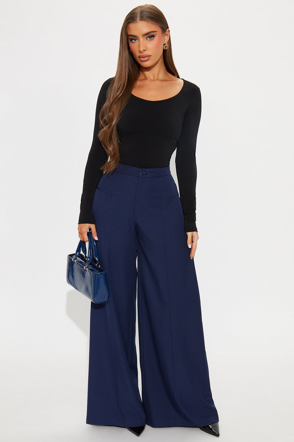 Carmina Wide Leg Pant 33″ - Navy