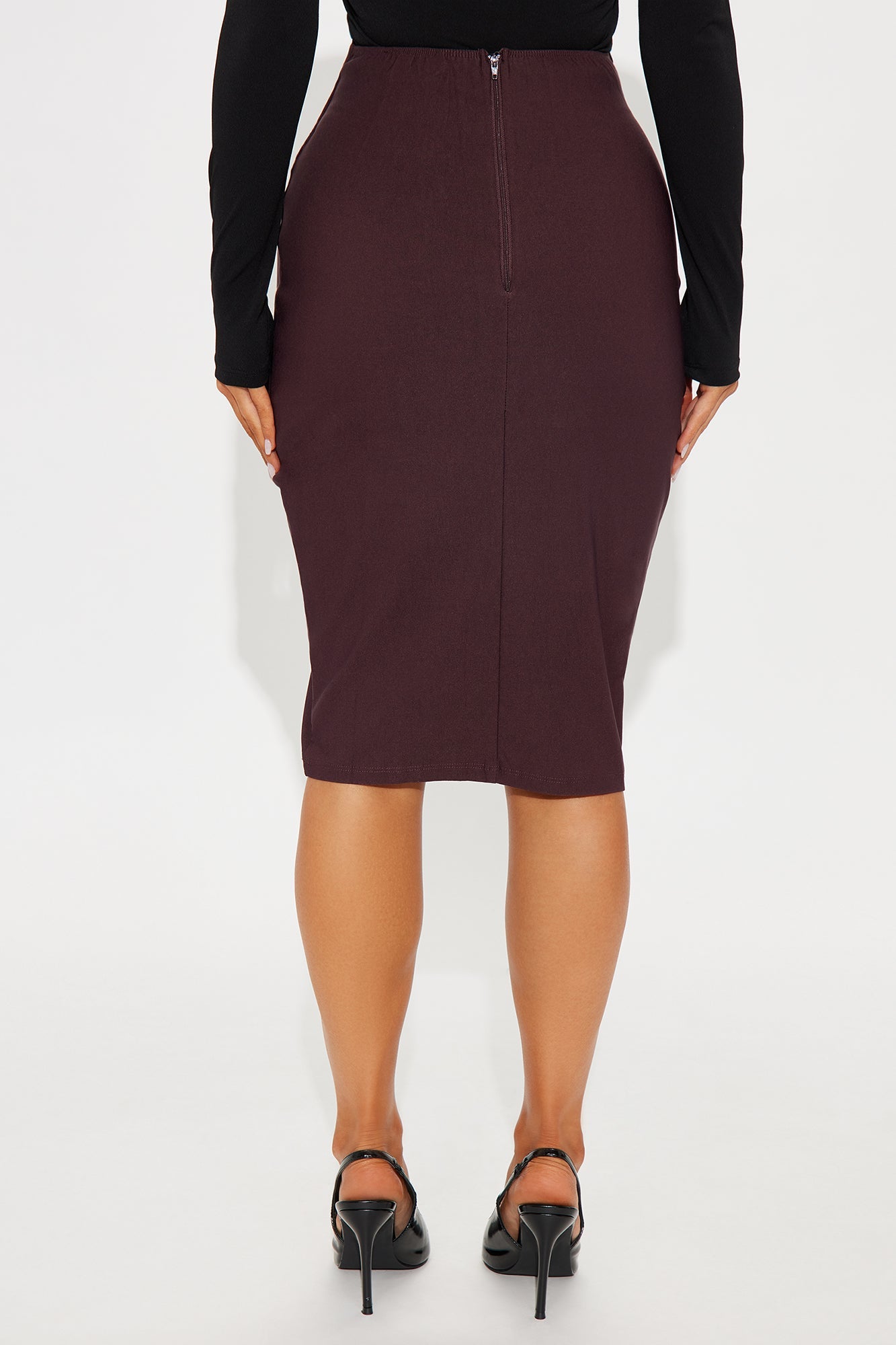 I See You Looking Super High Waist Skirt - Chocolate