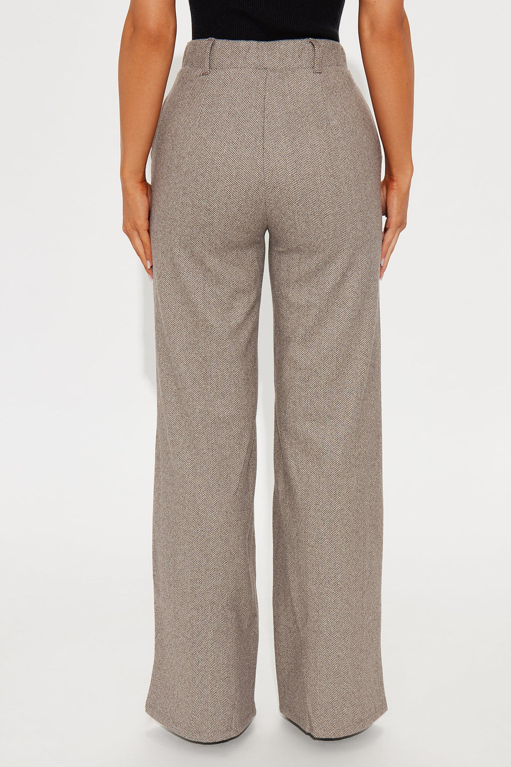 Marlena High Rise Wide Leg Pant 33 - Brown