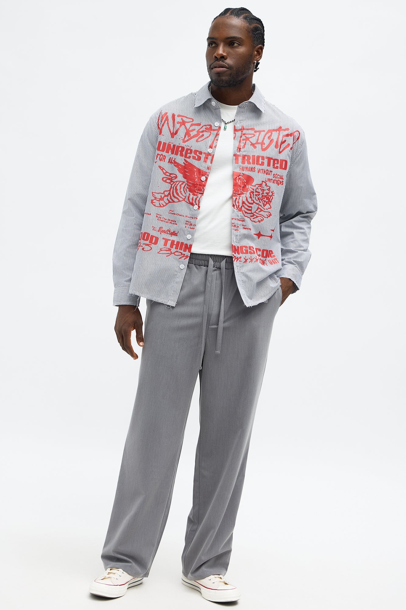 Baggy Erod Ewaist Pant - Grey