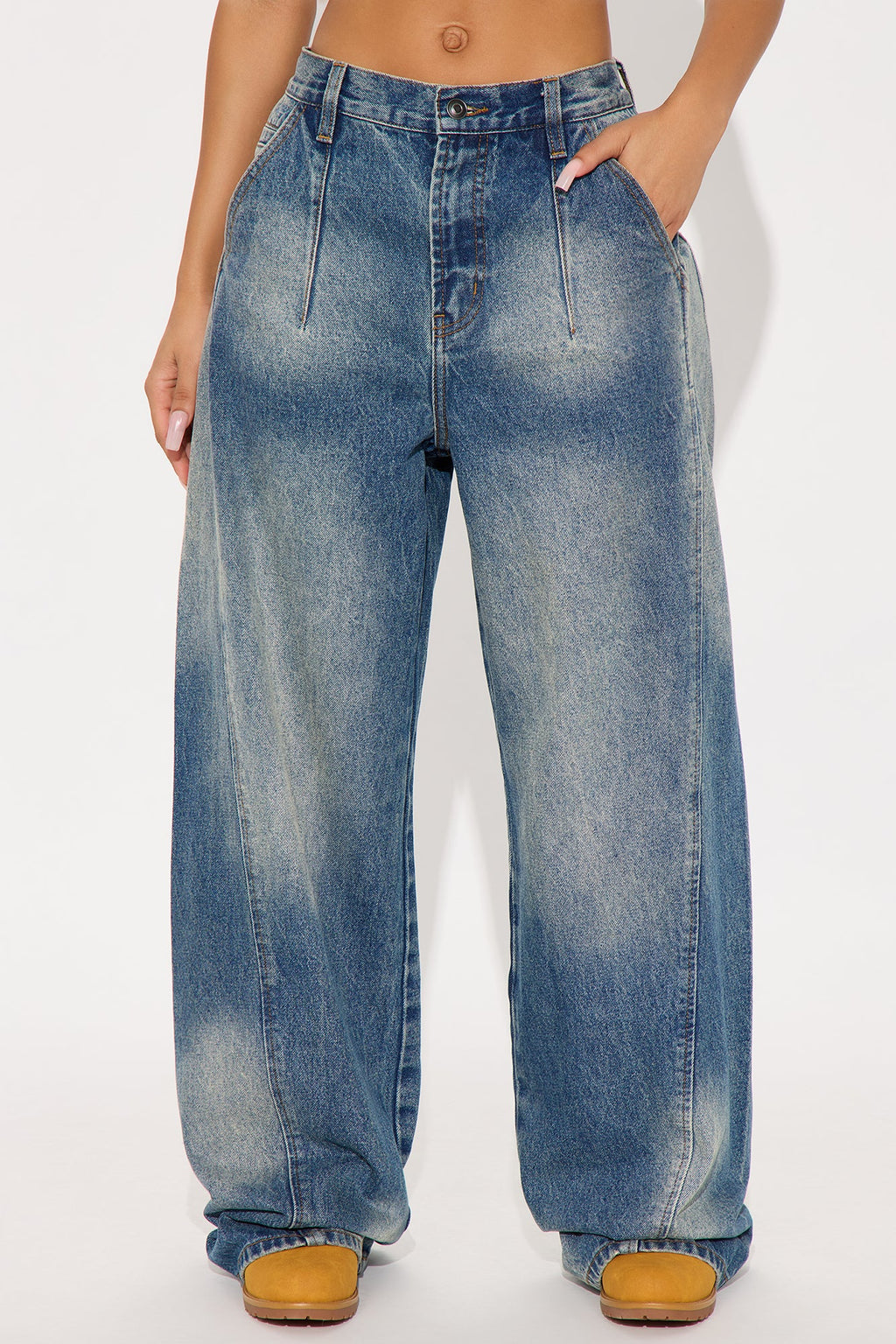 Scotlyn Loose Straight Leg Jeans - Vintage Wash