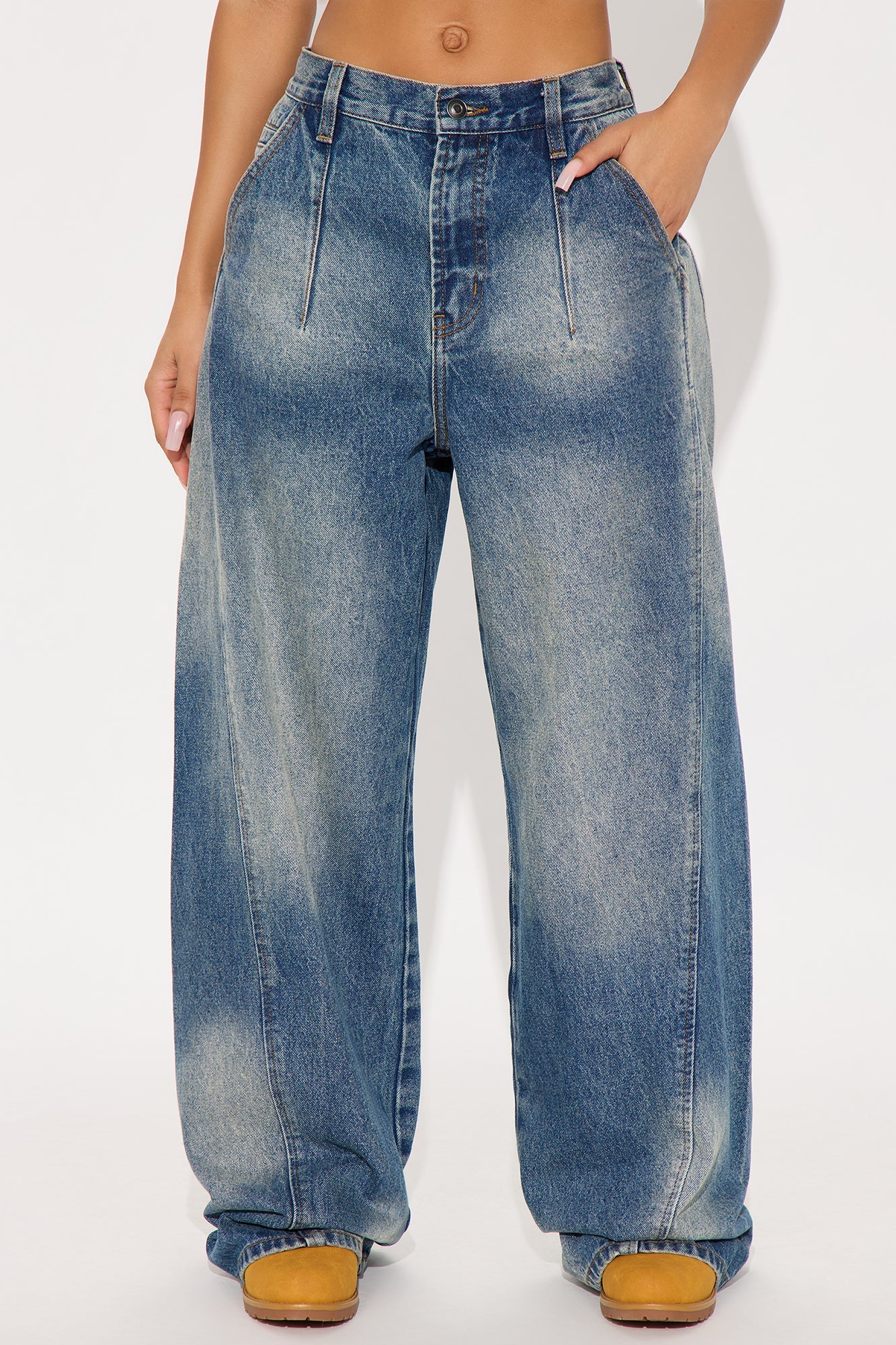 Scotlyn Loose Straight Leg Jeans - Vintage Wash
