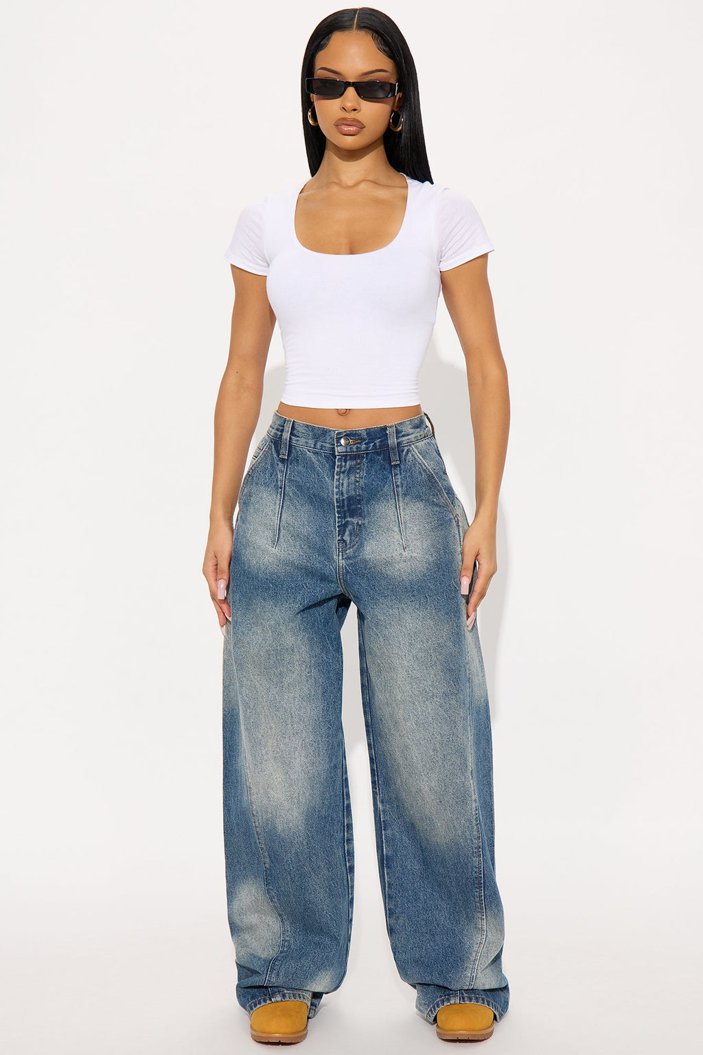 Scotlyn Loose Straight Leg Jeans - Vintage Wash