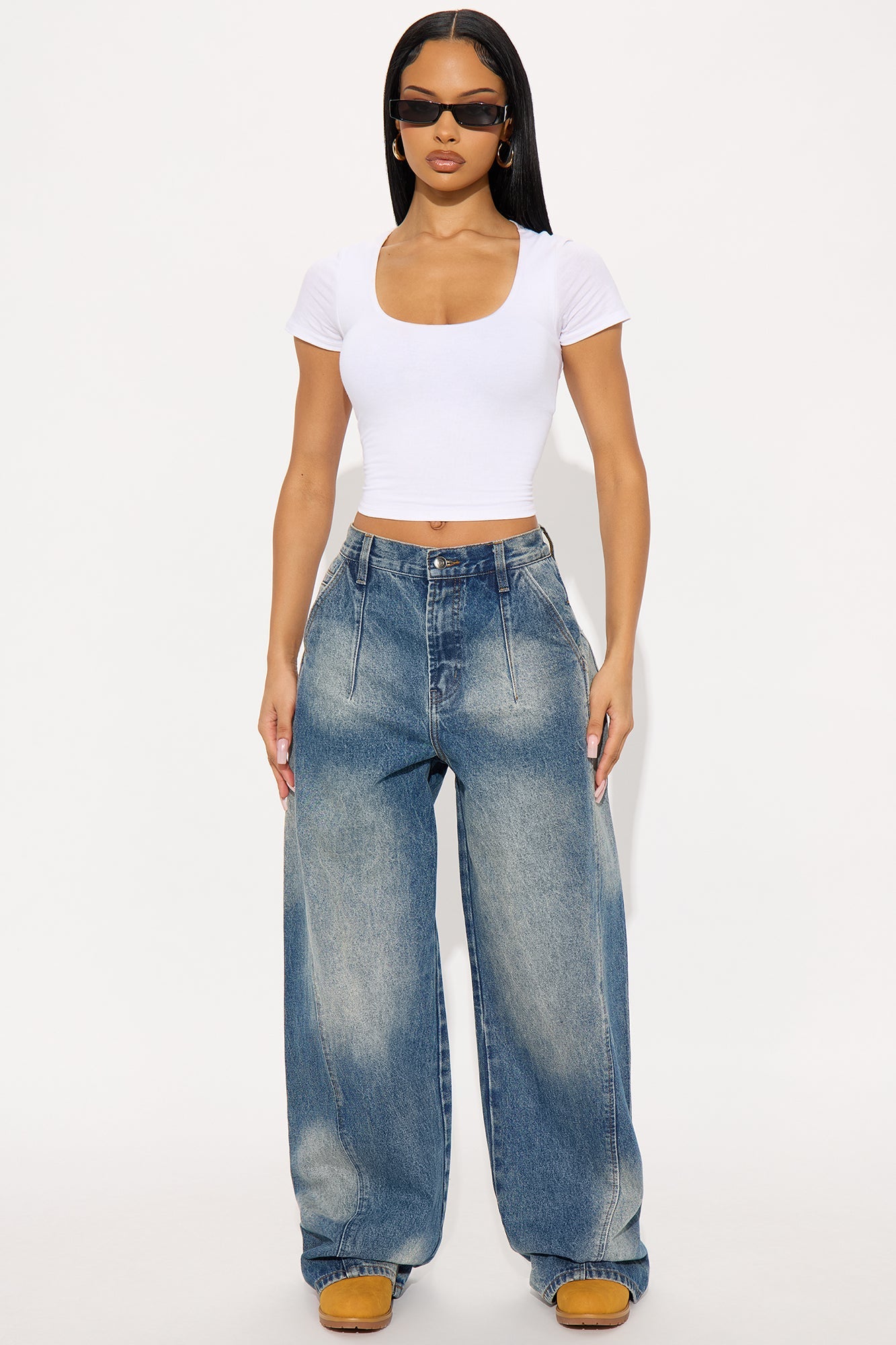 Scotlyn Loose Straight Leg Jeans - Vintage Wash