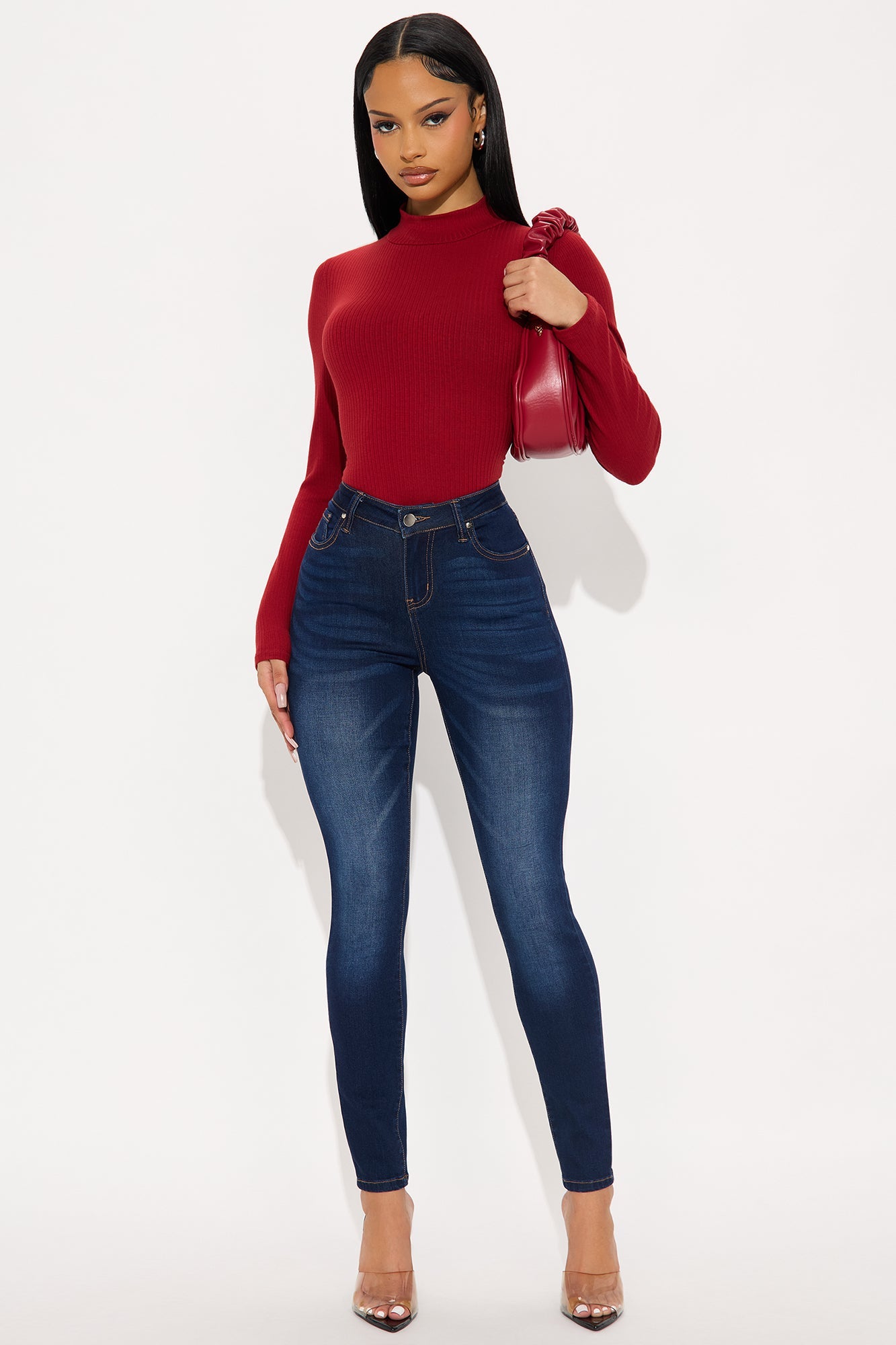 Soft Touch Skinny Jeans - Dark Wash
