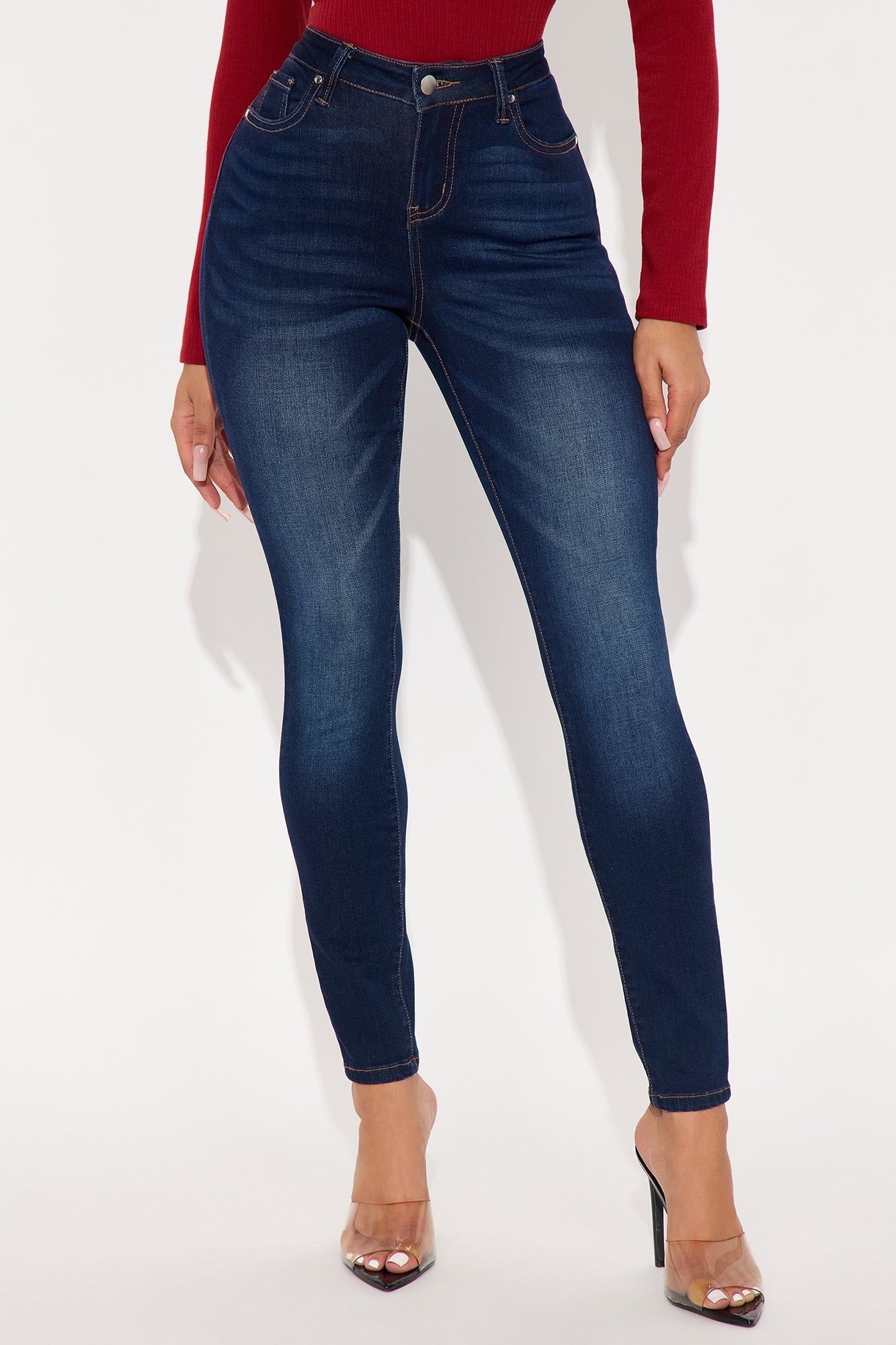 Soft Touch Skinny Jeans - Dark Wash