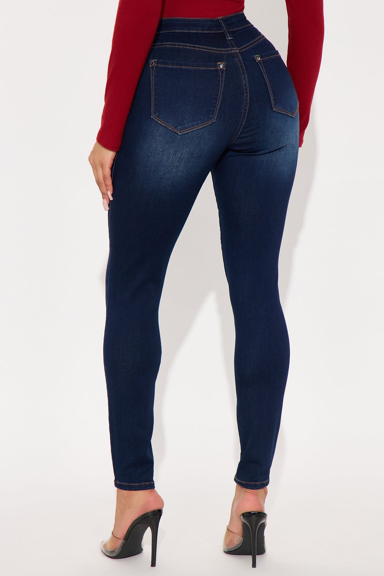 Soft Touch Skinny Jeans - Dark Wash