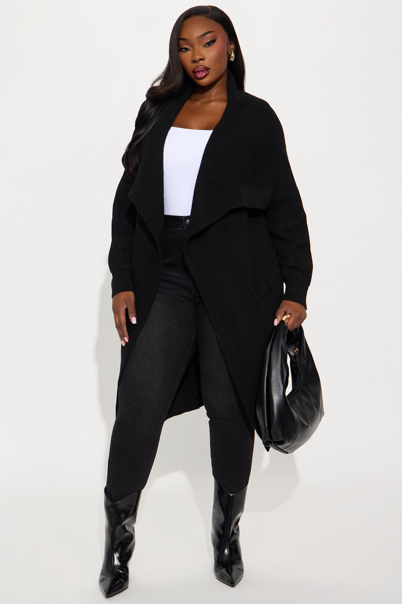 Aspen Sweater Coat - Black