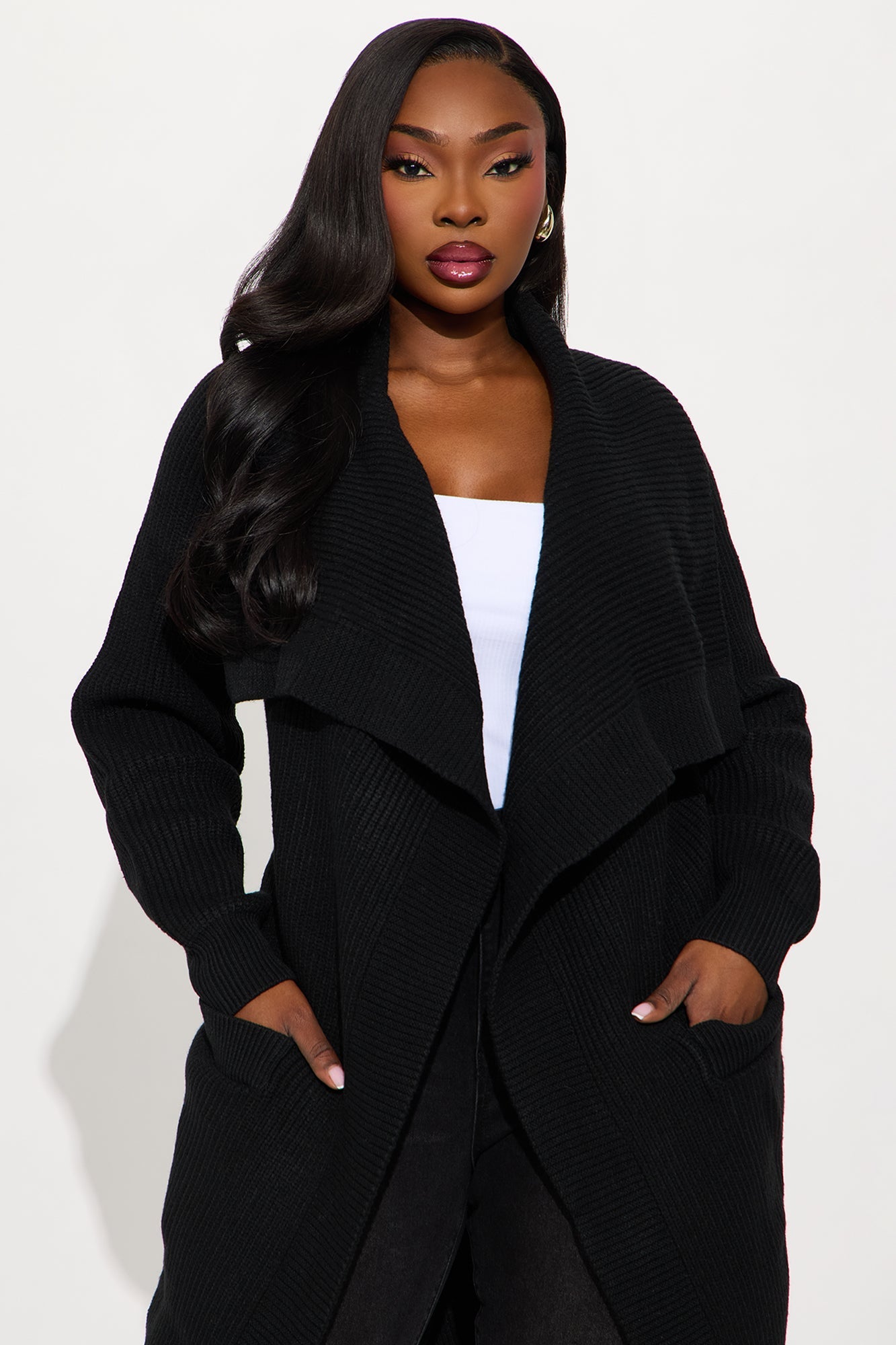 Aspen Sweater Coat - Black