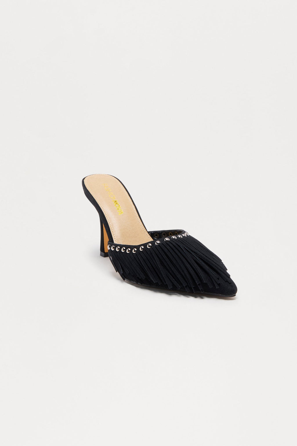 Indio Studded Fringe Pumps - Black