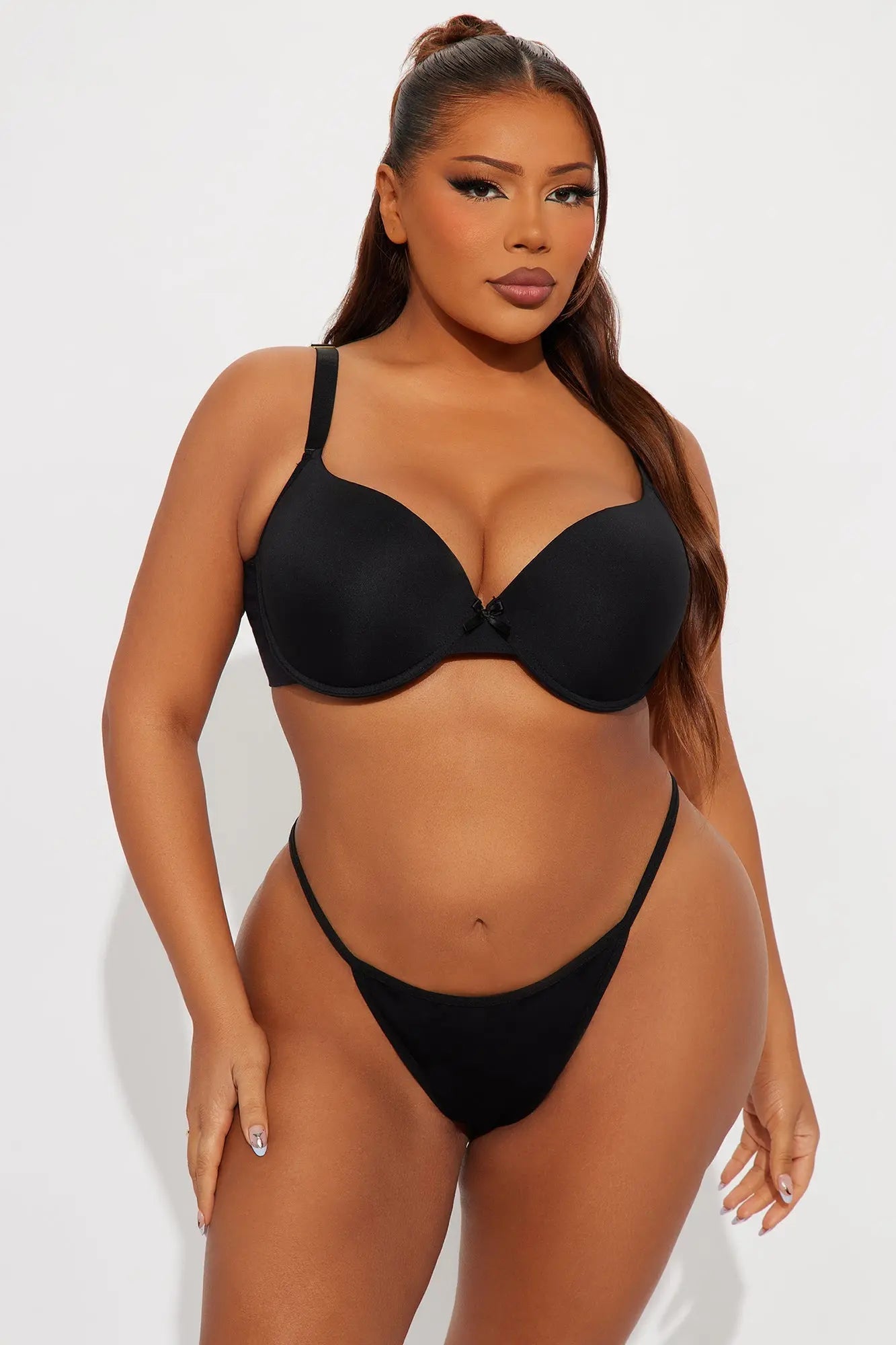 Love My Flutter Rhinestone Butterfly G String Panty - Black 