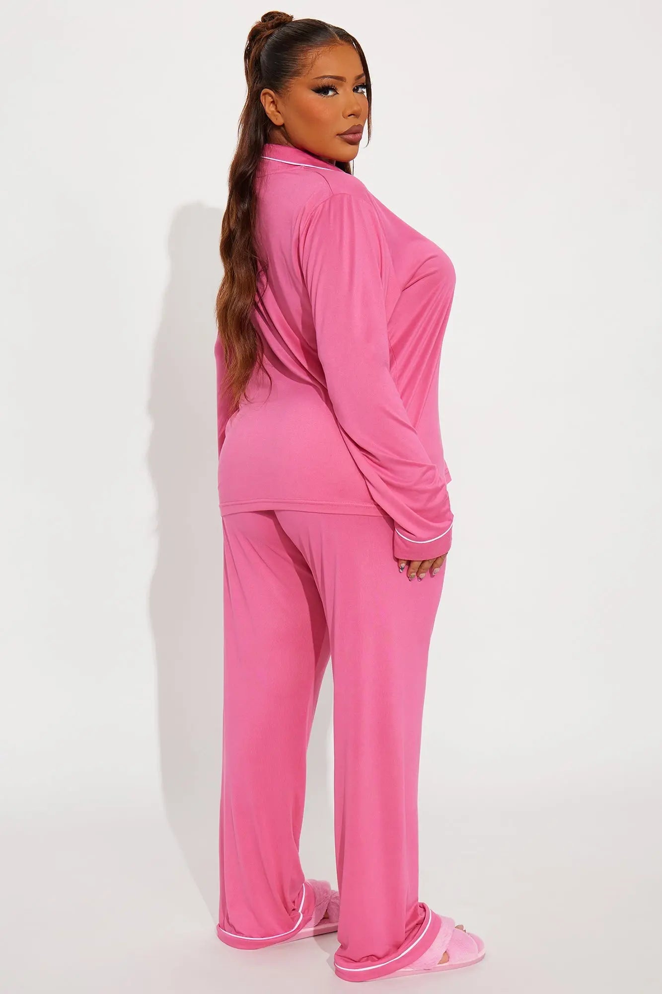 In The Morning PJ Pant Set - Hot Pink 