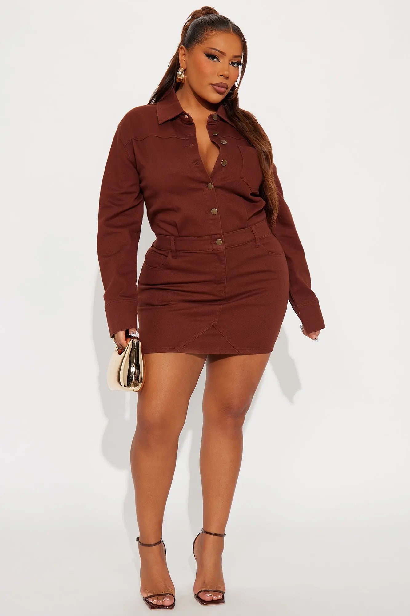Belleville Denim Mini Dess - Brown 