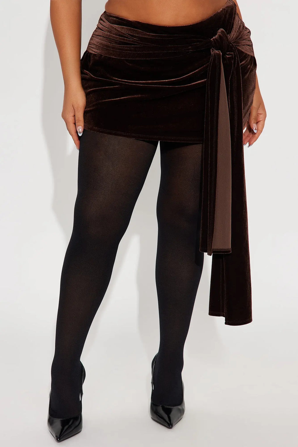 A Velvet Affair Micro Mini Skirt - Chocolate 