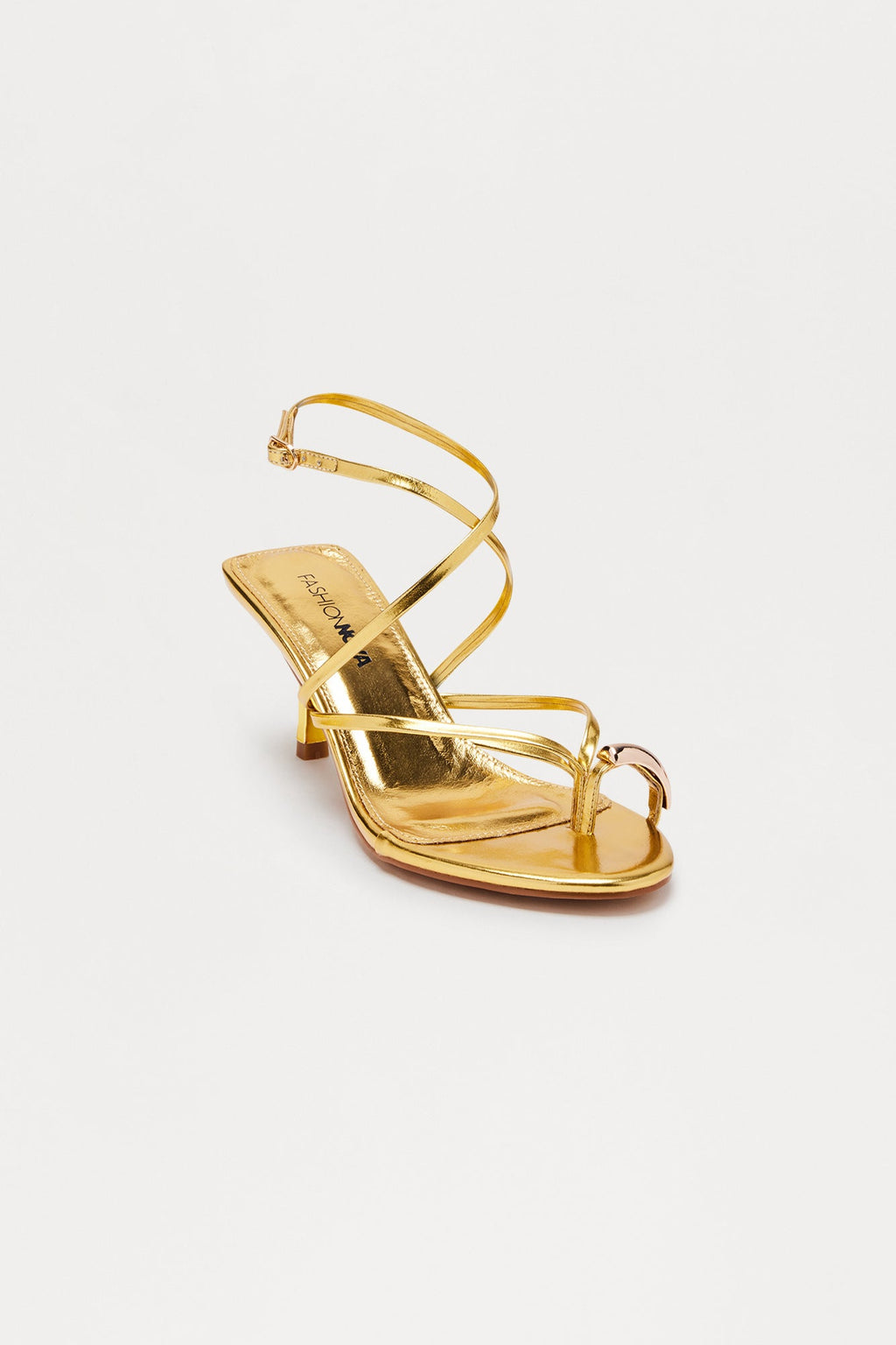 Andres Hardware Toe Ring Heels - Gold