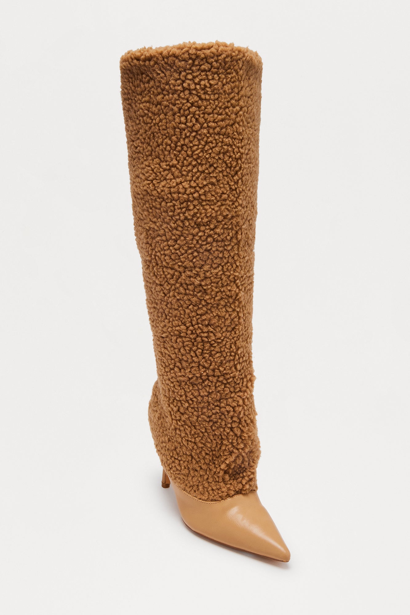 Winnipeg Sherpa Knee High Boots - Tan