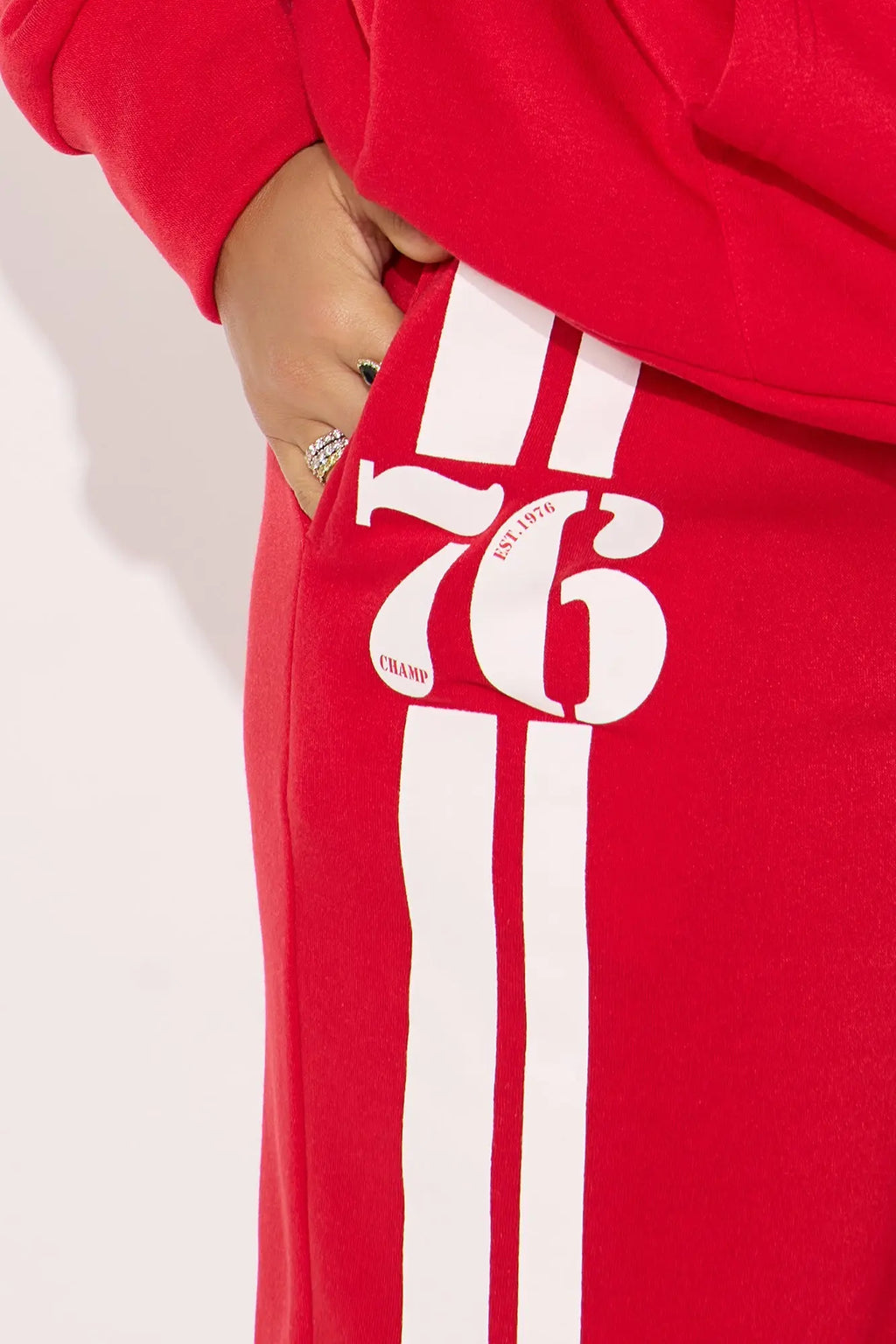 76' Champ Fleece Sweatsuit Set - Red 